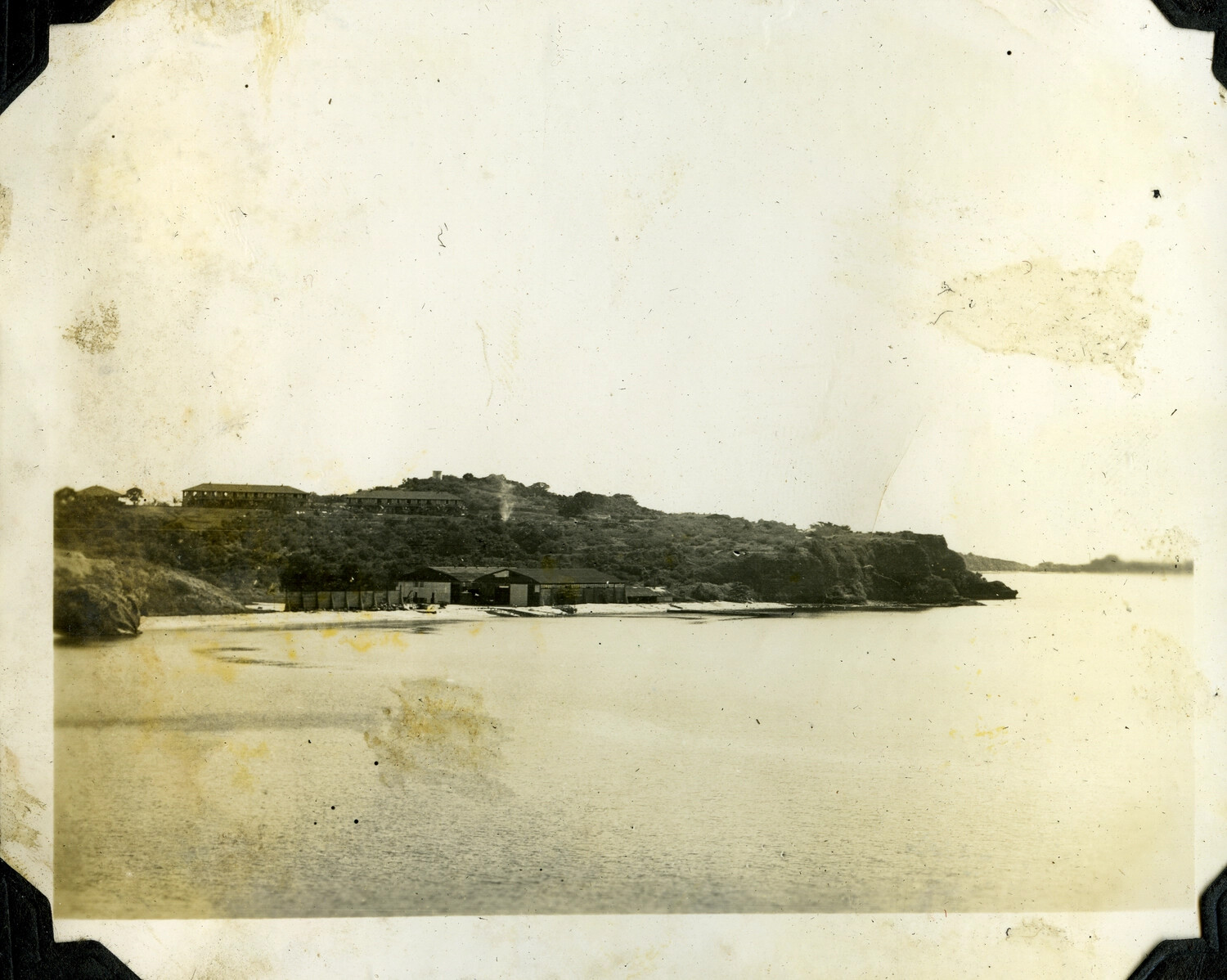 Shoreline View of Boat Landing and Barracks, Manila Bay Area