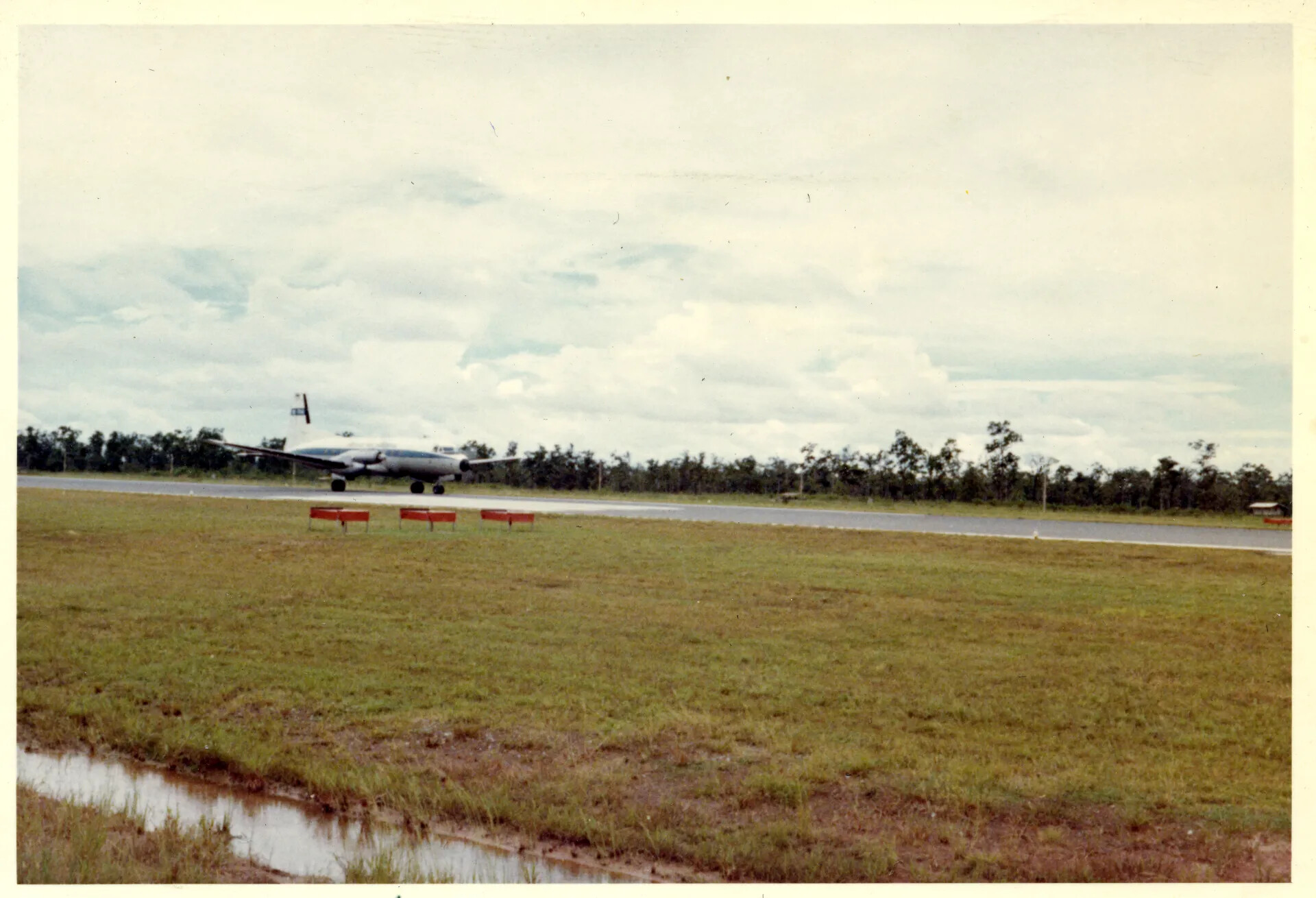 Twin-Engine Transport Aircraft on Runway, Nakhon Phanom RTAFB, Thailand