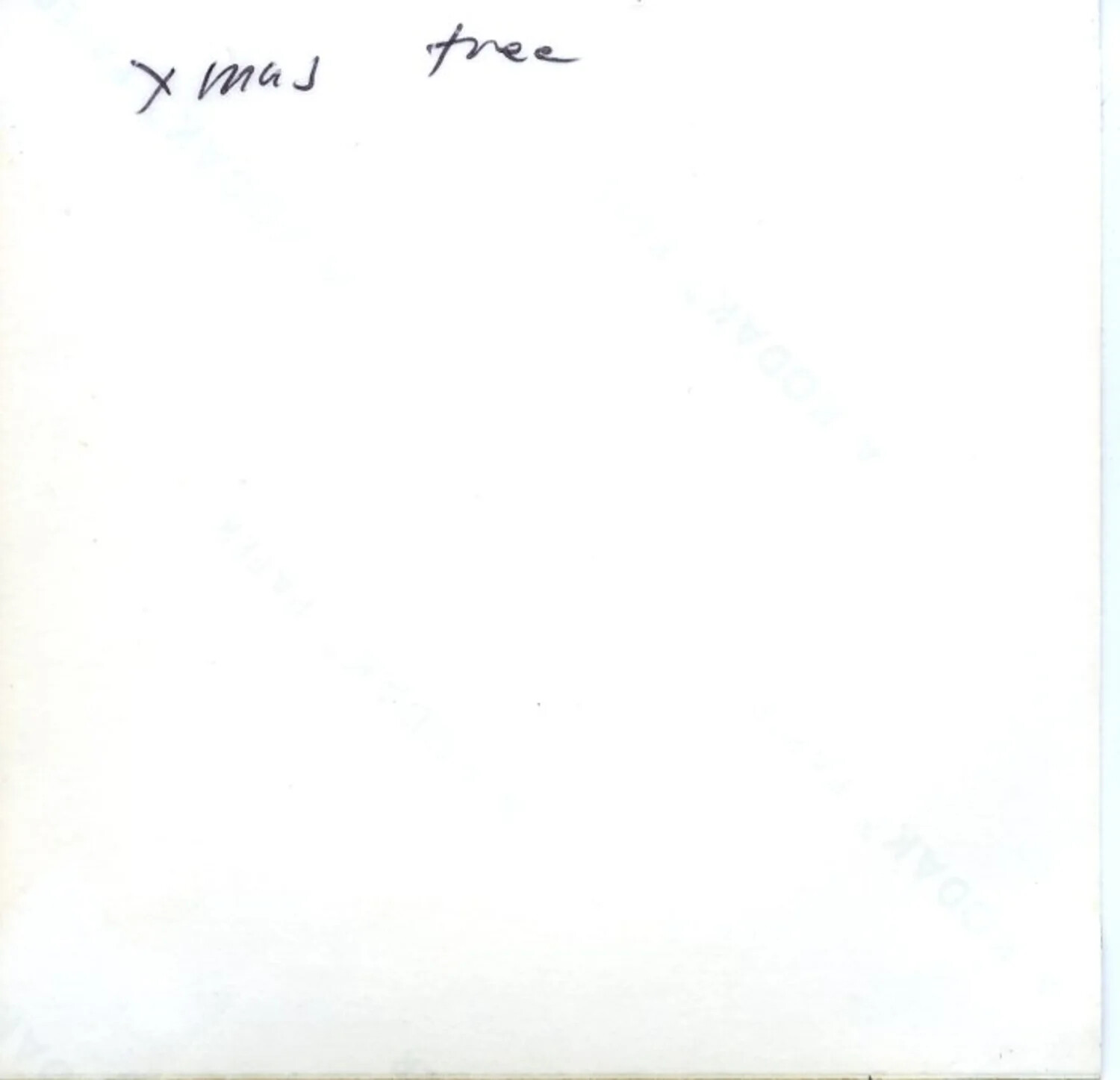 Handwritten Caption Page: 'Xmas tree', Vietnam Photo Album, 1971