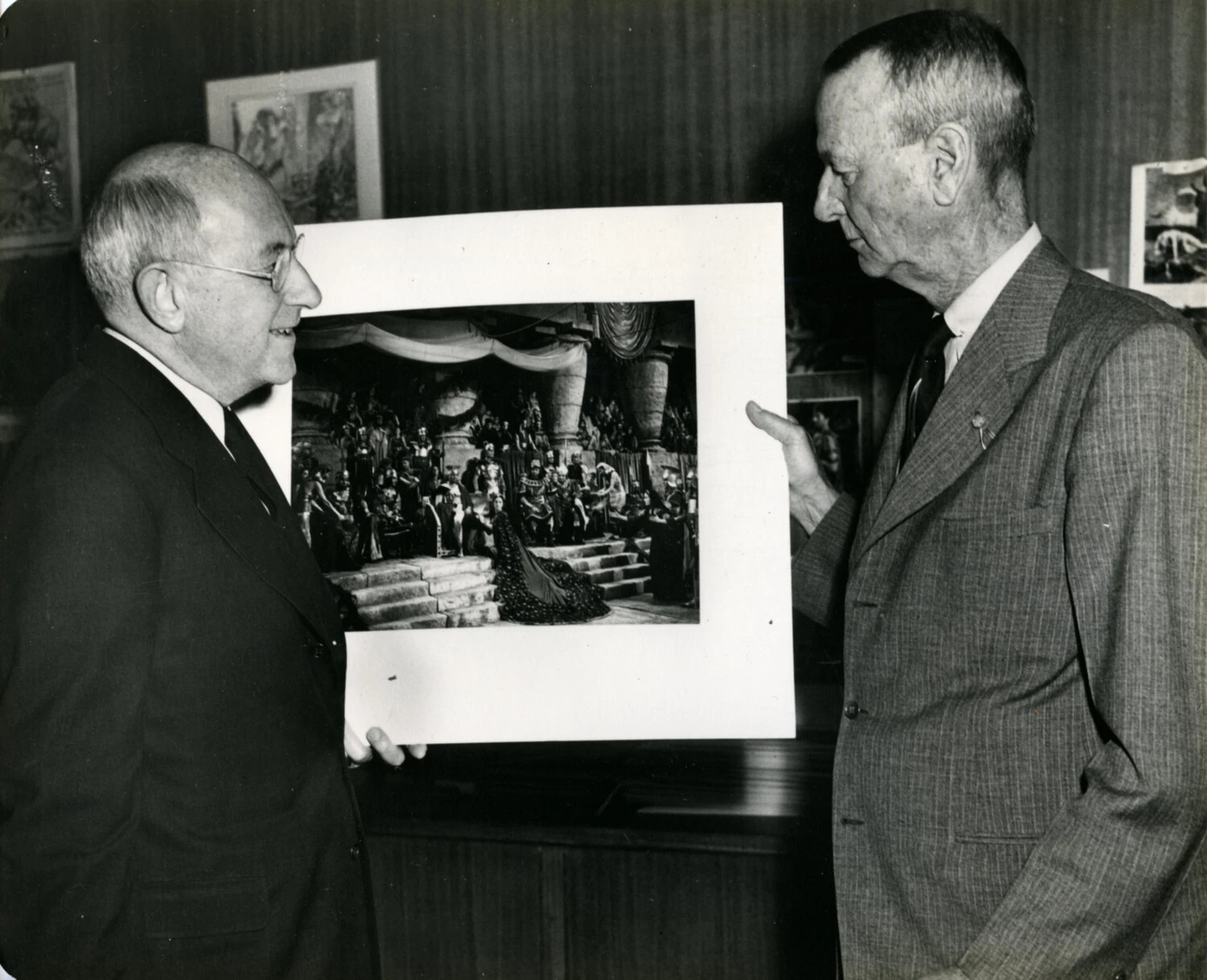General Jonathan M. Wainwright IV Viewing a Film Production Still, c. 1949