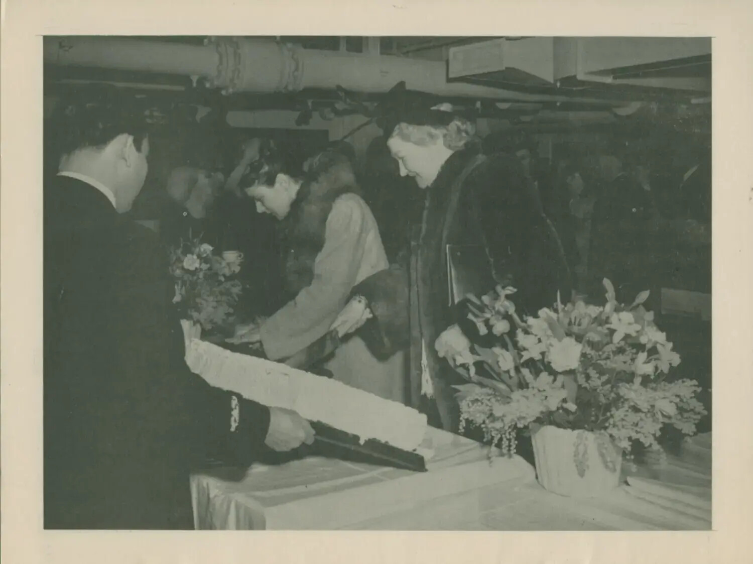 Christening Ceremony of USS Petrof Bay (CVE-80), World War II Escort Carrier
