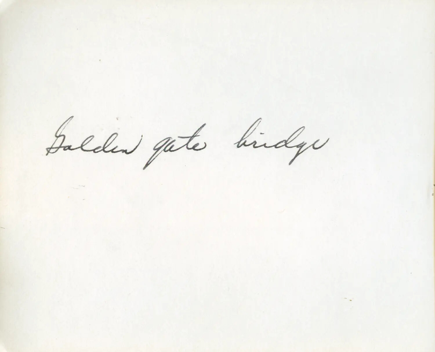 Album Page Caption, 'Golden Gate Bridge' - USS Petrof Bay (CVE-80) Photo Album