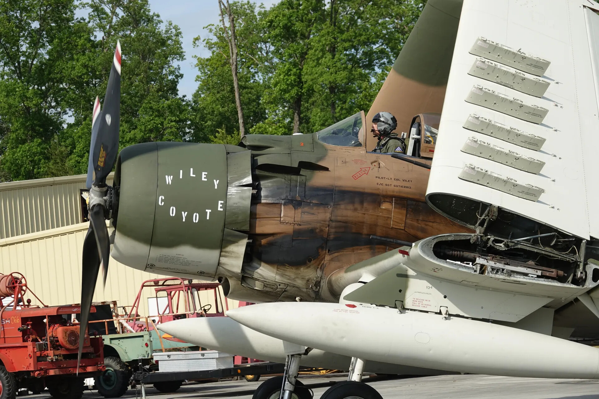 A-1 Skyraider 'Wiley Coyote' — Nose Art, Cockpit, and Crew Stencils Detail