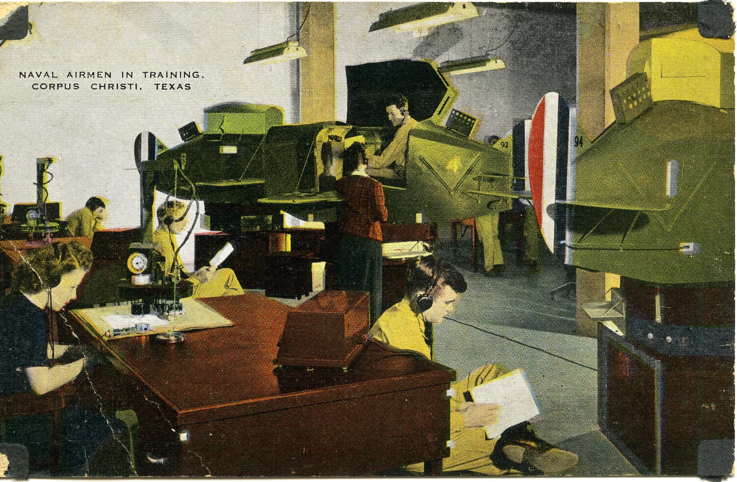 Postcard: 'Naval Airmen in Training, Corpus Christi, Texas'