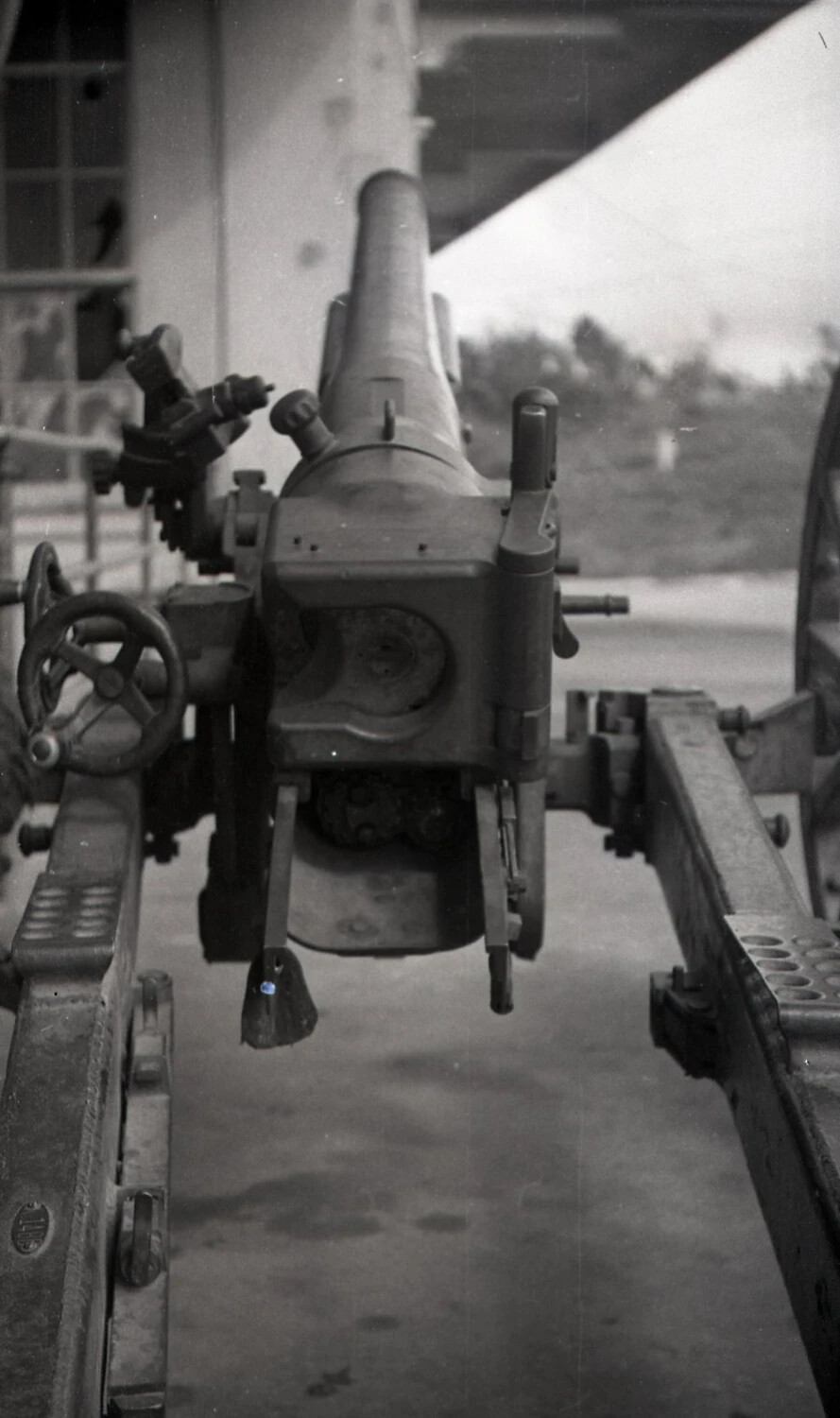 Breech Detail of U.S. Field Artillery Piece, Luzon, Philippines, WWII