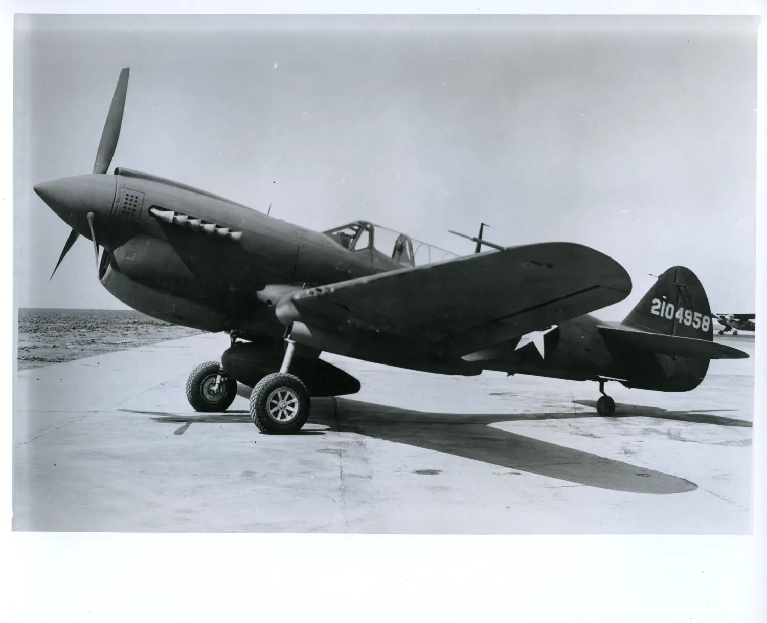 Bell P-39 Airacobra Fighter, Tail Number 2104958, on Flight Line