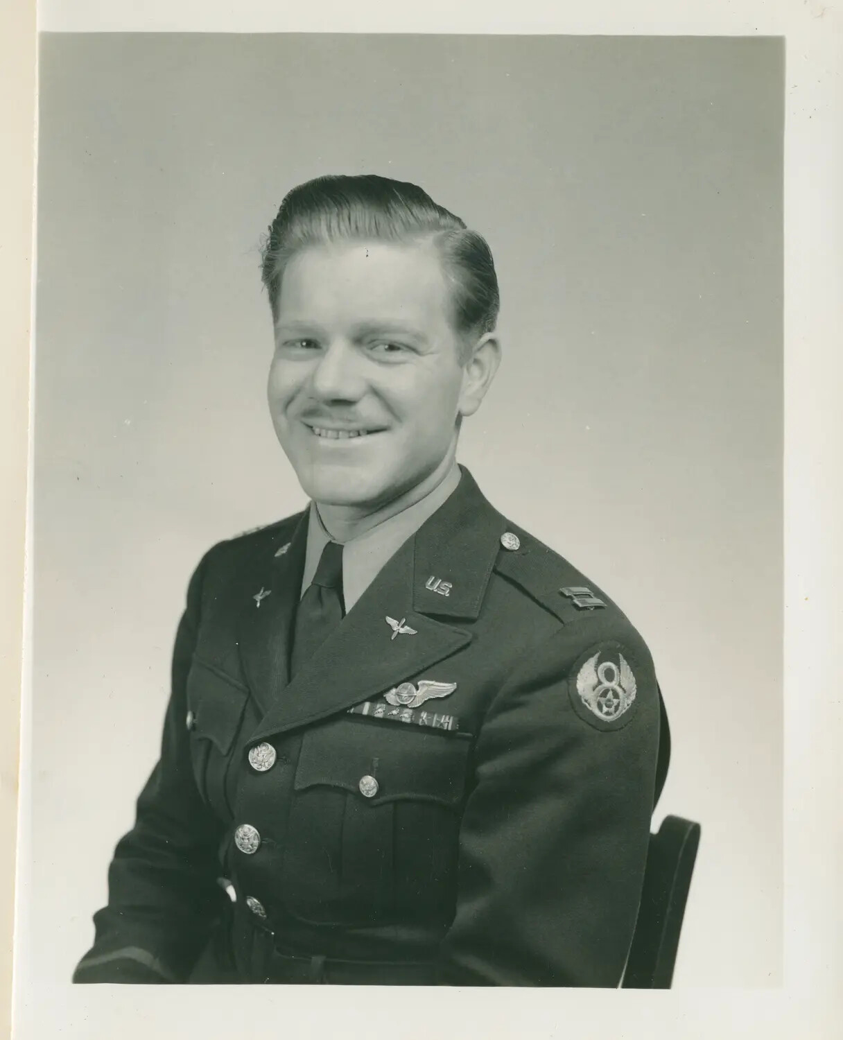 Studio Portrait of Captain Kenneth Bevin, Navigator, 579th Bombardment Squadron, 1943-1945