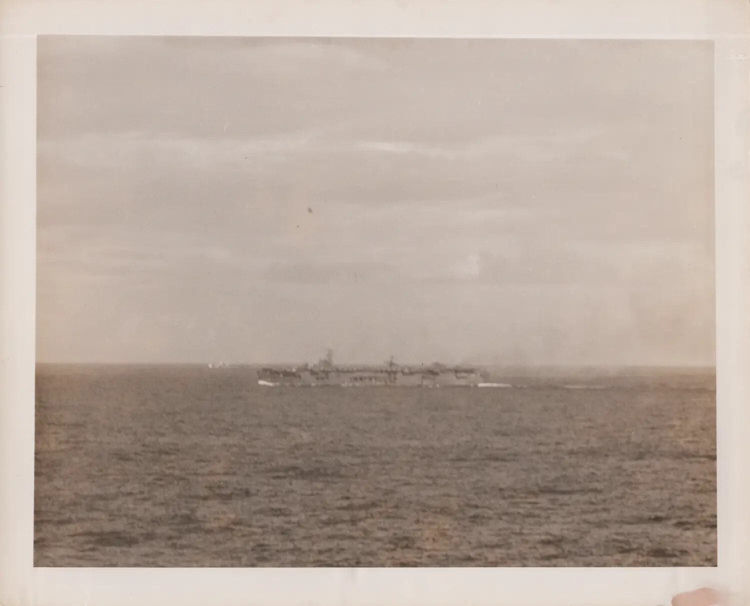 Escort Carrier Underway at Sea, Unidentified WWII U.S. Navy Task Group