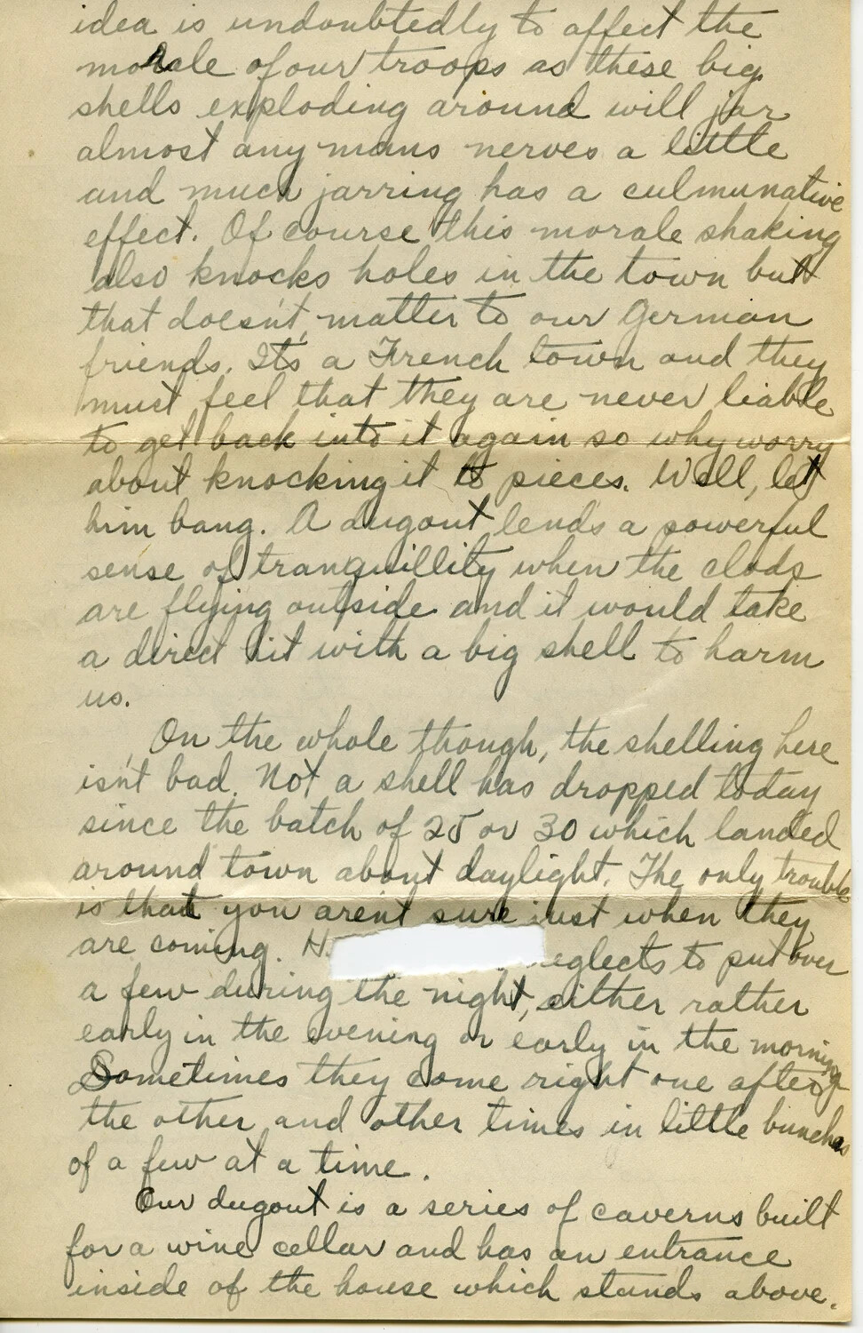 WWI Personal Correspondence, Pvt. Willis W. Wagener Letter Series, Page 14C