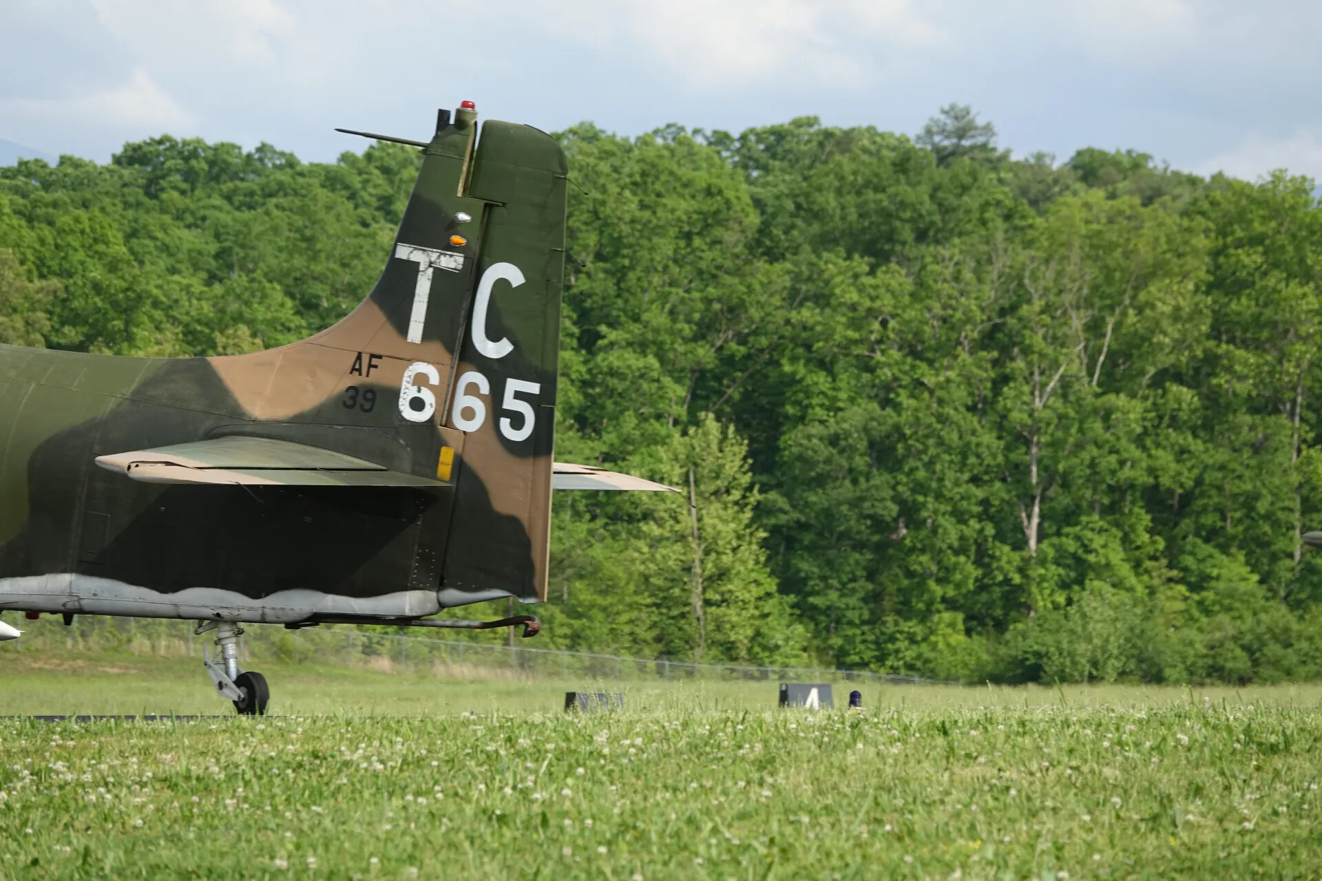 Tail of Restored A-1 Skyraider 'TC 665' at 2019 Warbird Event