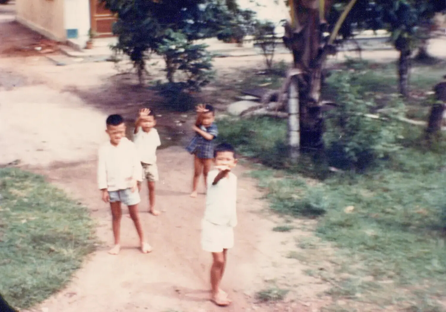 Vietnamese Children on Village Path, Cu Chi, South Vietnam, 1967