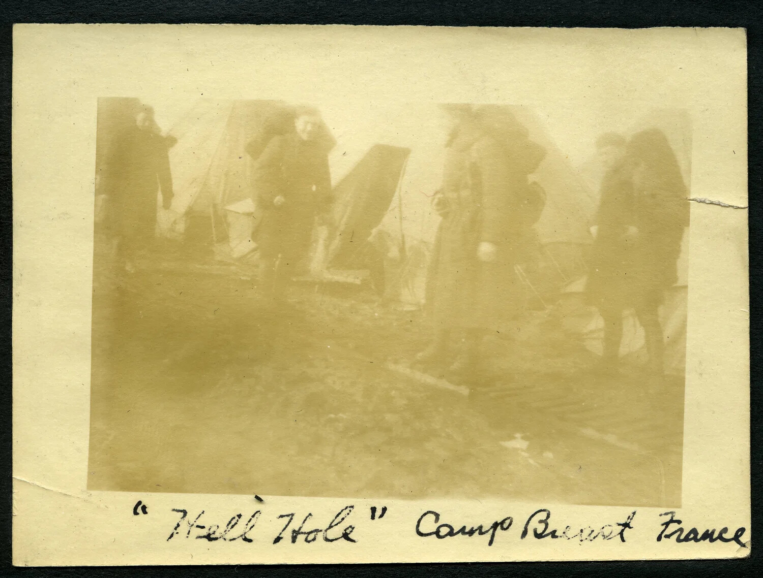 "Hell Hole," Camp Brest, France, WWI American Expeditionary Forces Camp Snapshot, Personal Photo Album