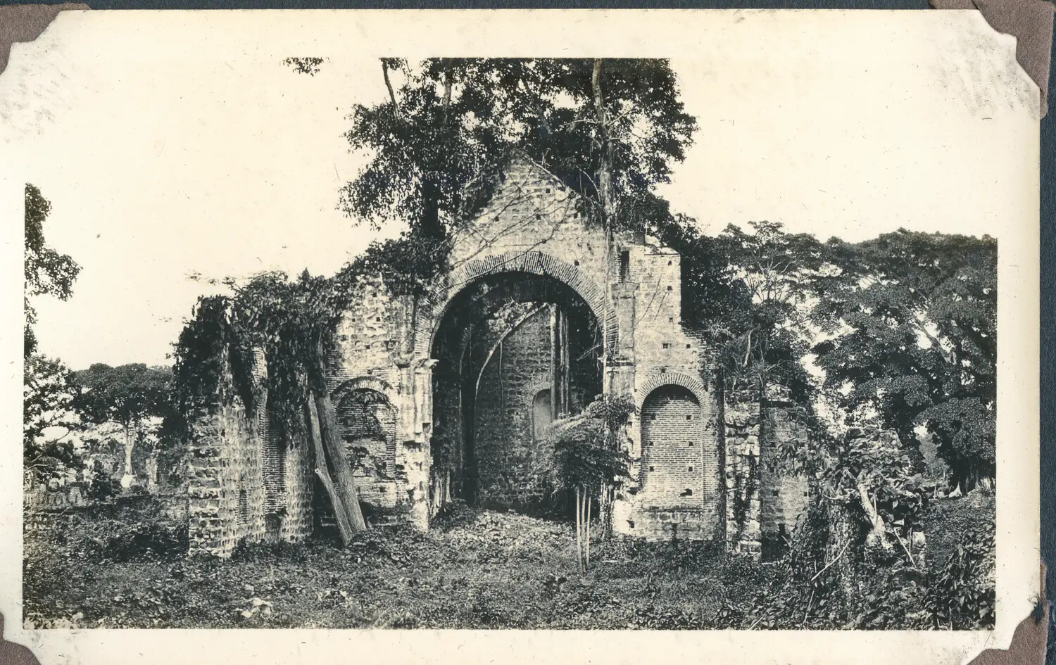 Ruins of Old Spanish Colonial Church, Panama Canal Zone, WWII Era