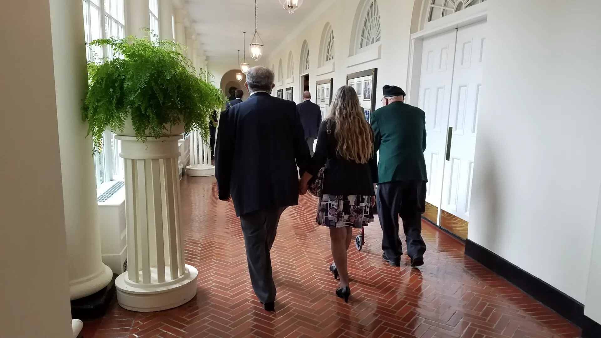White House Colonnade, Medal of Honor Ceremony Day for Gary M. Rose, October 23, 2017