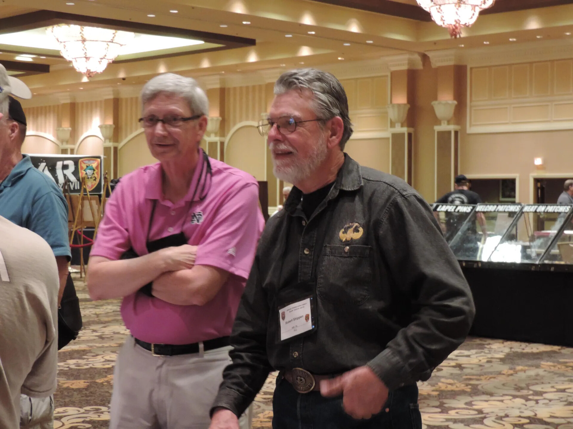 Robert Shippen and a Fellow Attendee on the Vendor Floor, SOAR XXXVII, Las Vegas, 2013