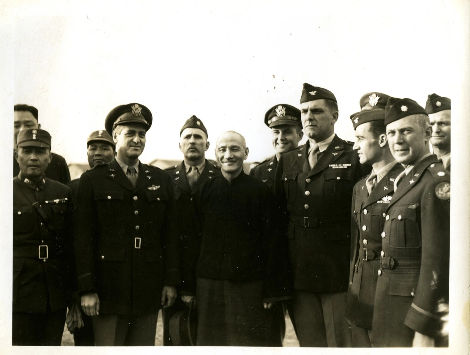 American Air Force Officers with Chinese Nationalist Leadership, China-Burma-India Theater, WWII