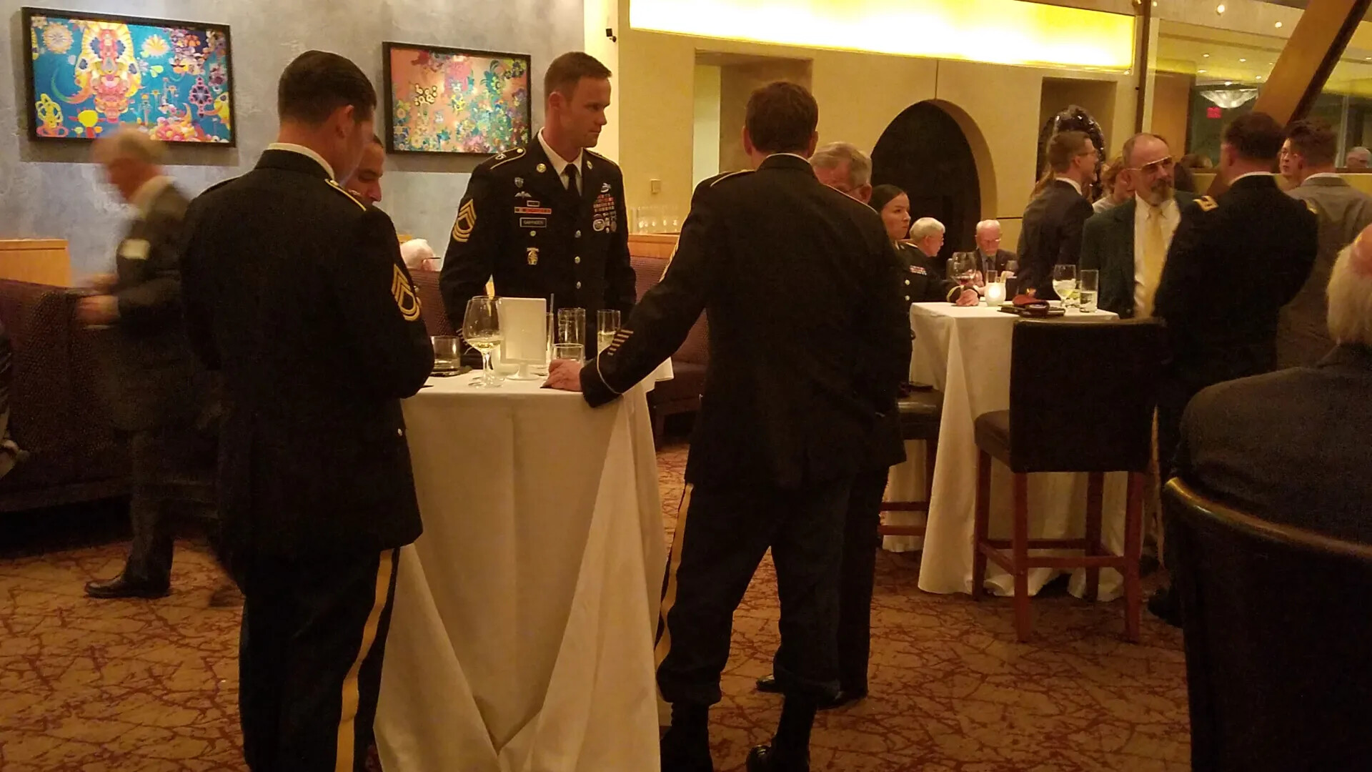 Reception Gathering with Army Dress Uniforms, October 23, 2017