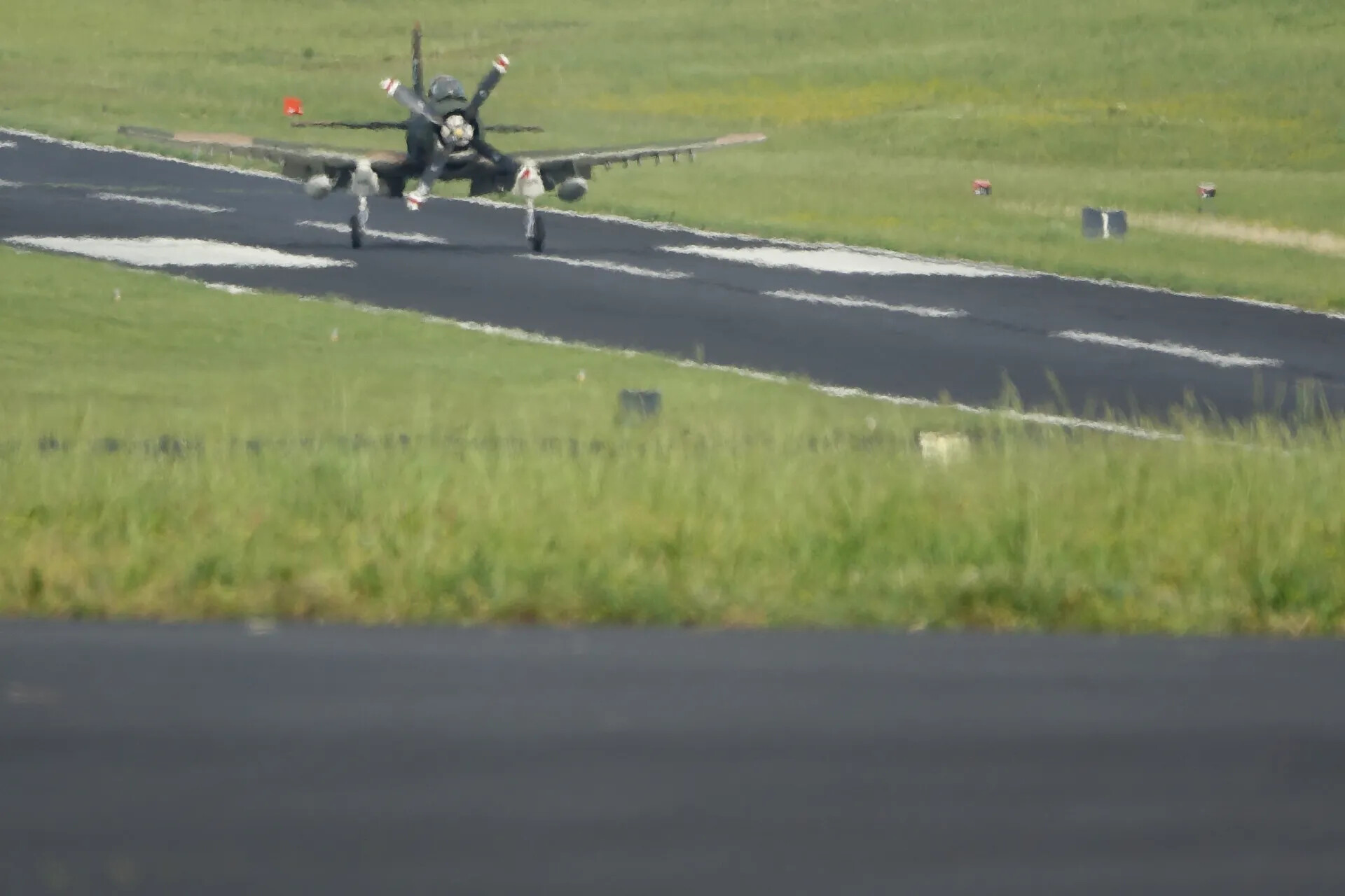 Douglas A-1 Skyraider Taxiing on Runway, Airshow/Fly-In Event, 2019