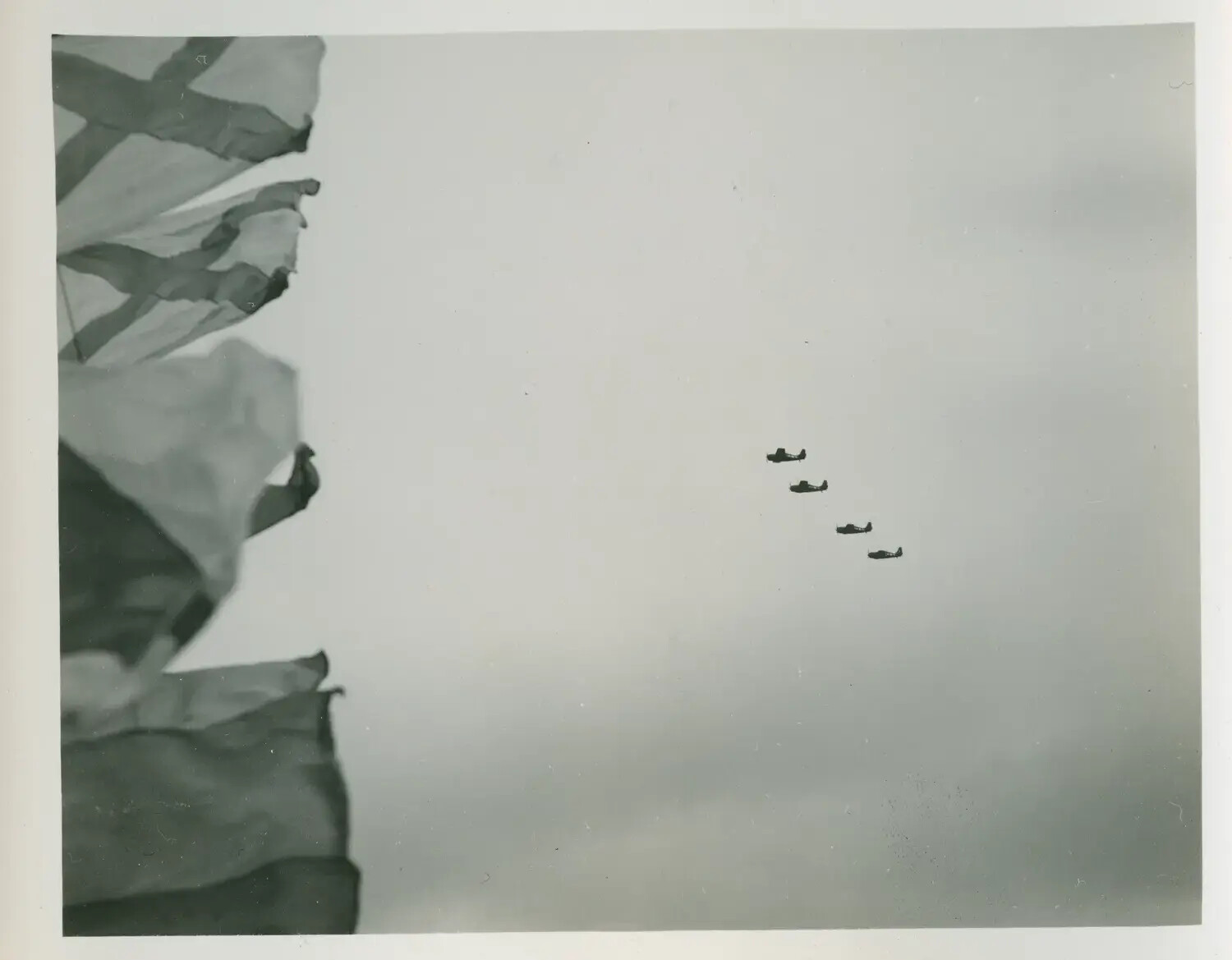 Carrier Aircraft in Formation Over USS Petrof Bay (CVE-80), WWII Pacific Theater