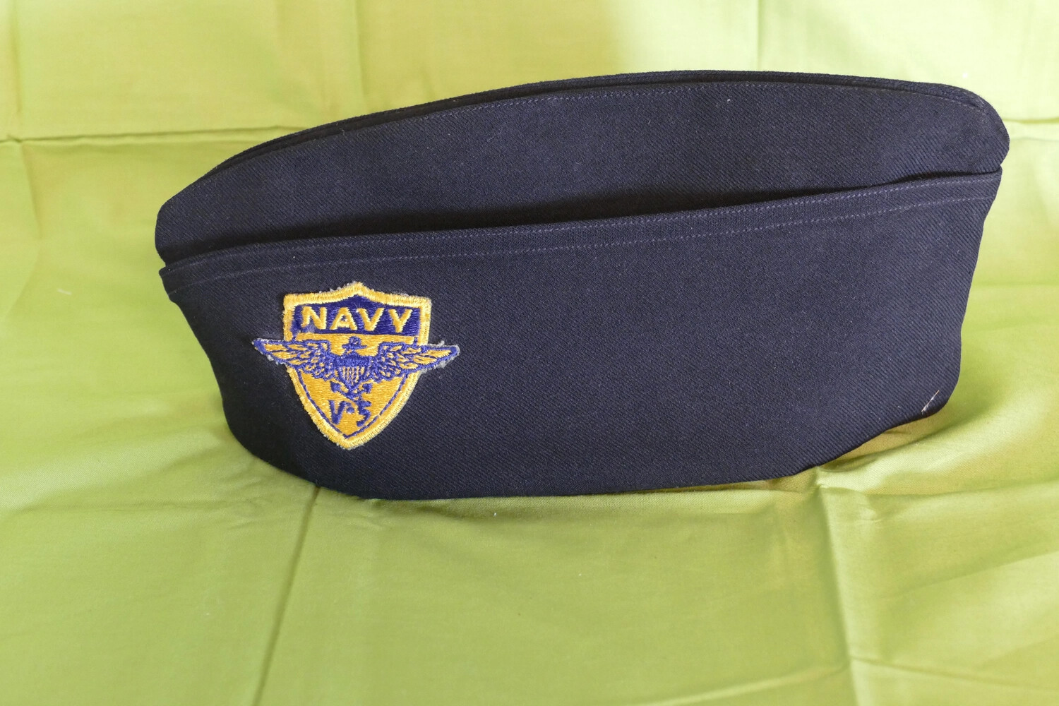 U.S. Navy Garrison Cap with Naval Aviation Insignia Patch — Lt. Bancroft Korean War Collection