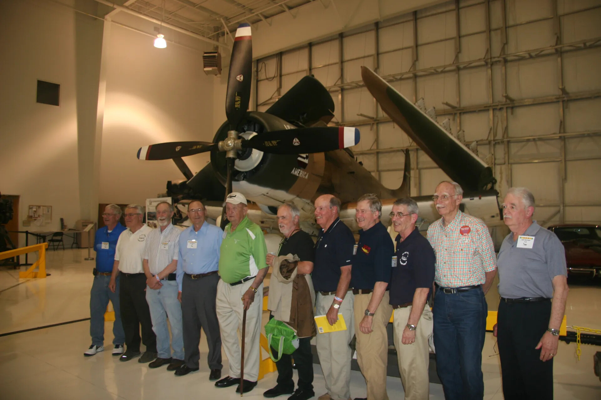 Operation Tailwind Veterans Reunion Group Photo with F4U Corsair, April 30, 2016