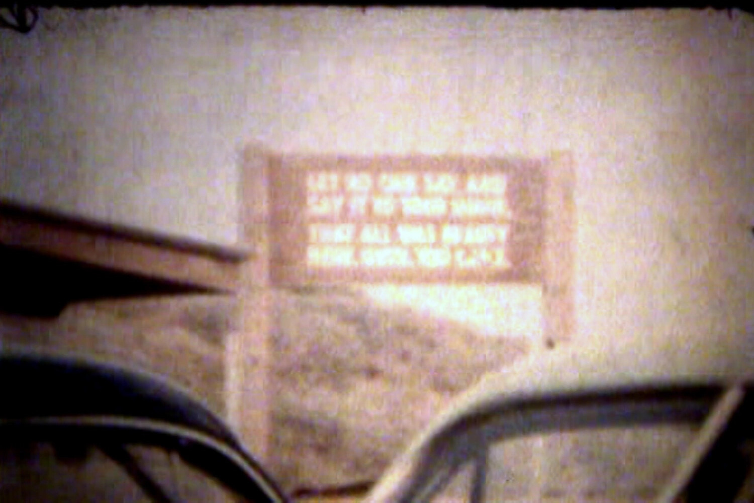 Degraded Video Still of Illuminated Sign, NAS Kaneohe Bay Interview Materials