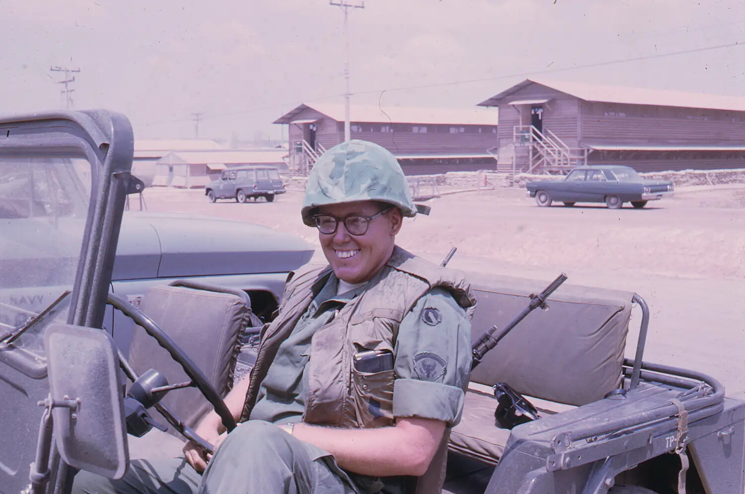 American Serviceman in Jeep, Vietnam, 1968 Tet Offensive Era