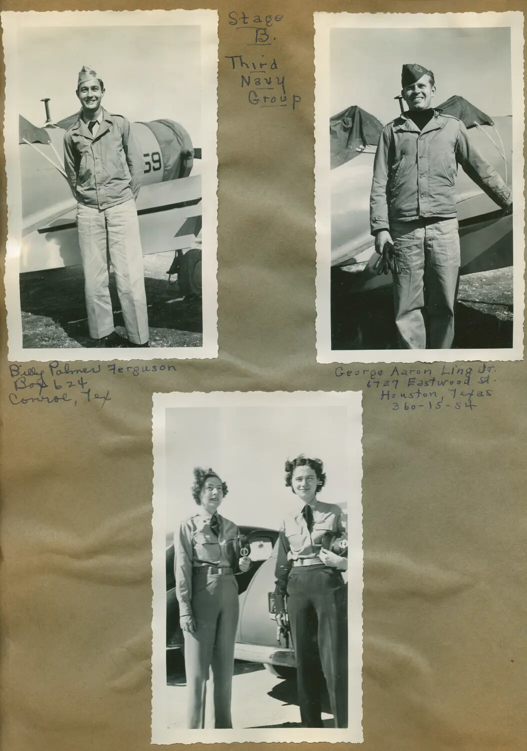 Album Page: Naval Aviation Cadets, Stage B, Third Navy Group