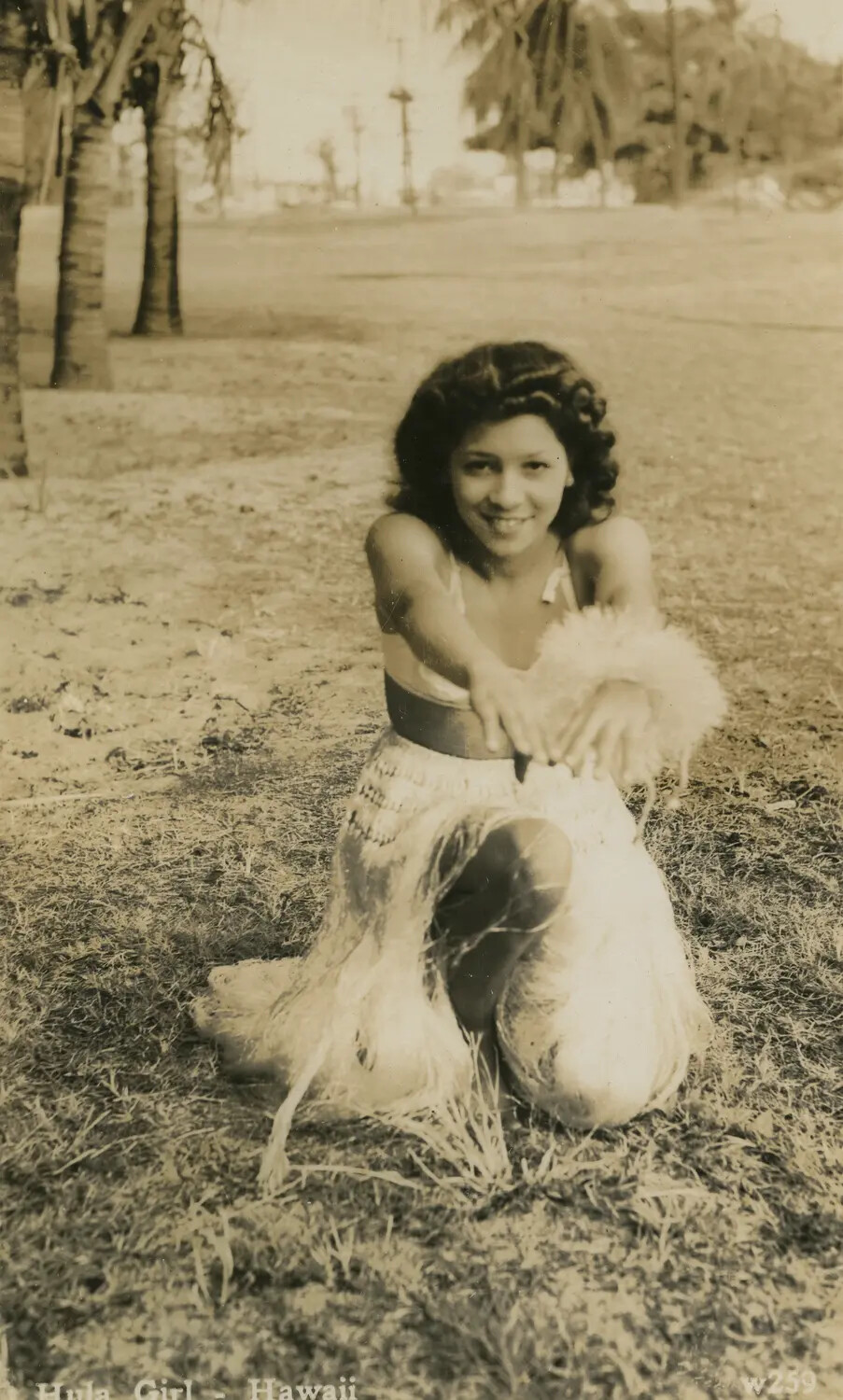 "Hula Girl - Hawaii" Souvenir Photograph