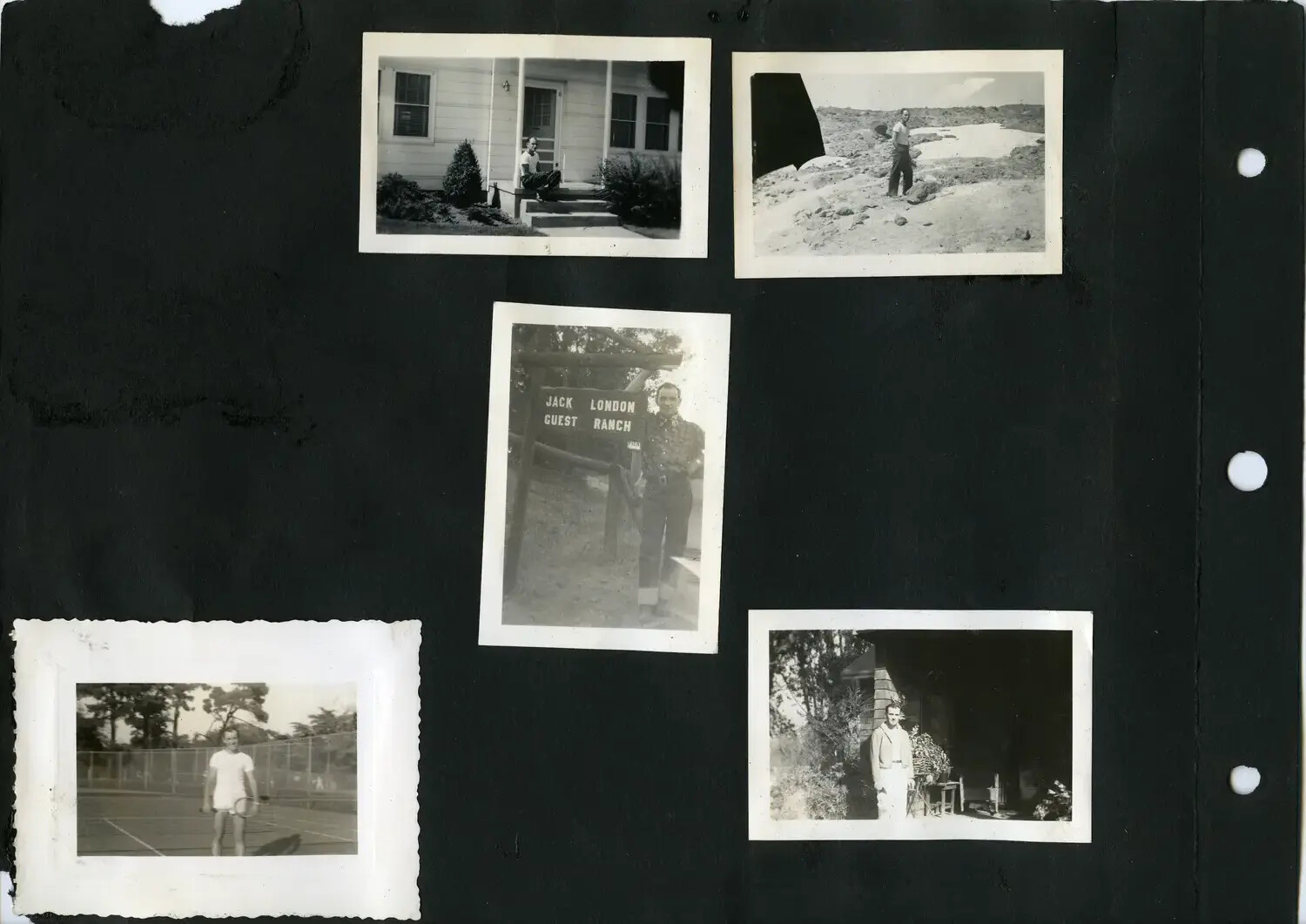 1930s Photo Album Page – USS Maryland Sailor's Shore Leave Snapshots (Jack London Guest Ranch)