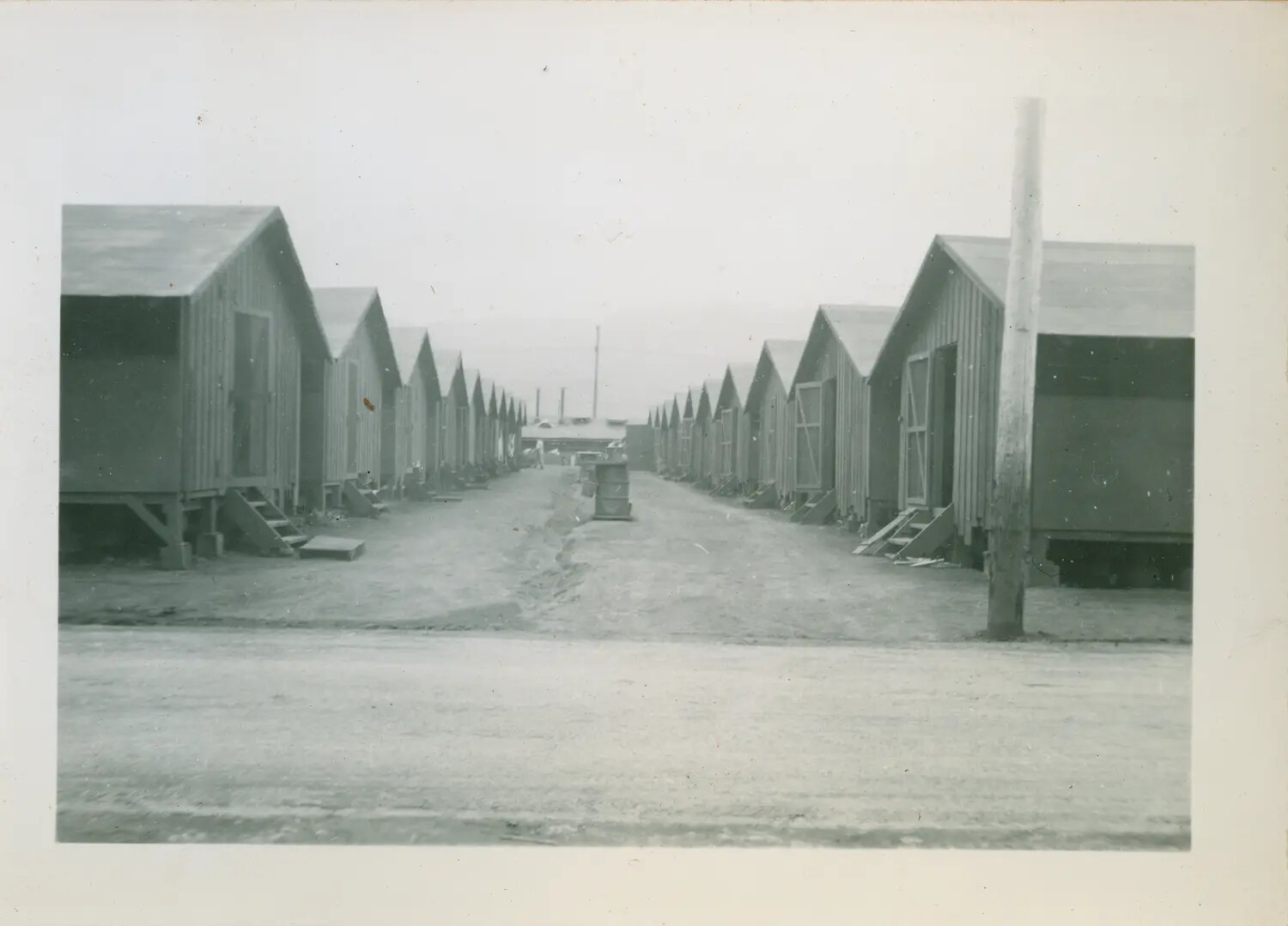 Rows of Wooden Barracks Huts ('Hut City'), Schofield Barracks, Hawaii, WWII