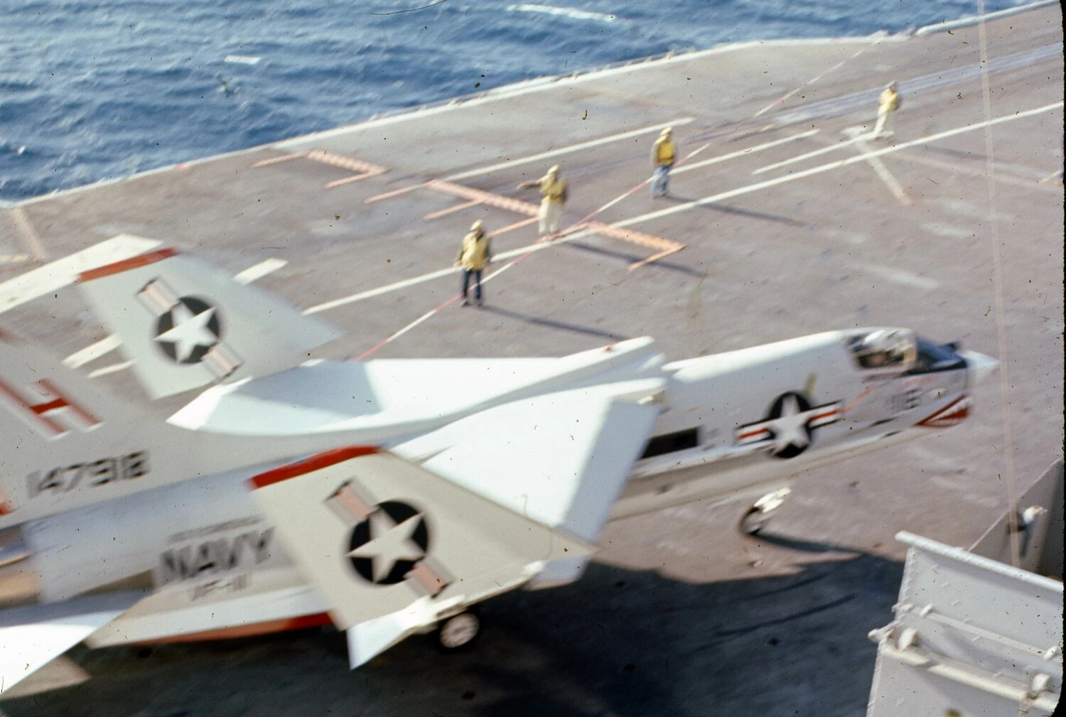 Vought F-8 Crusader on Flight Deck, USS Ticonderoga, Vietnam War Era
