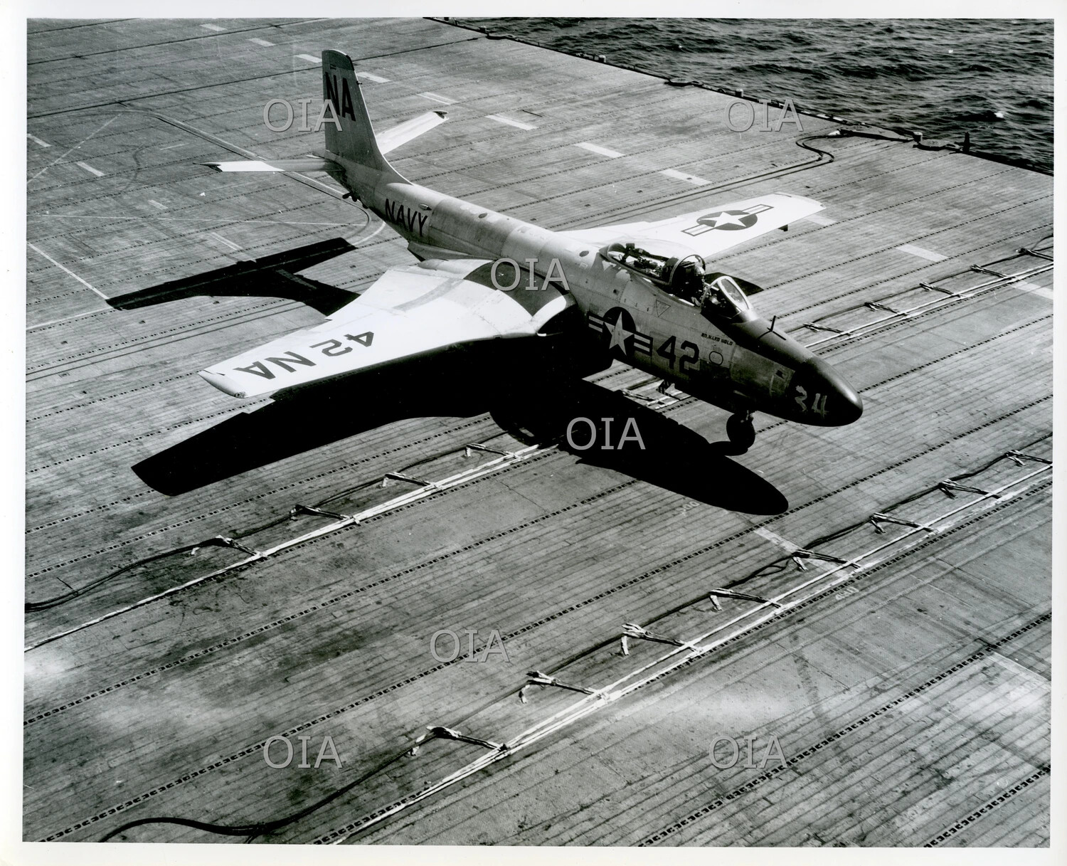 McDonnell F2H-3 Banshee Landing Aboard USS Tarawa (CV-40)