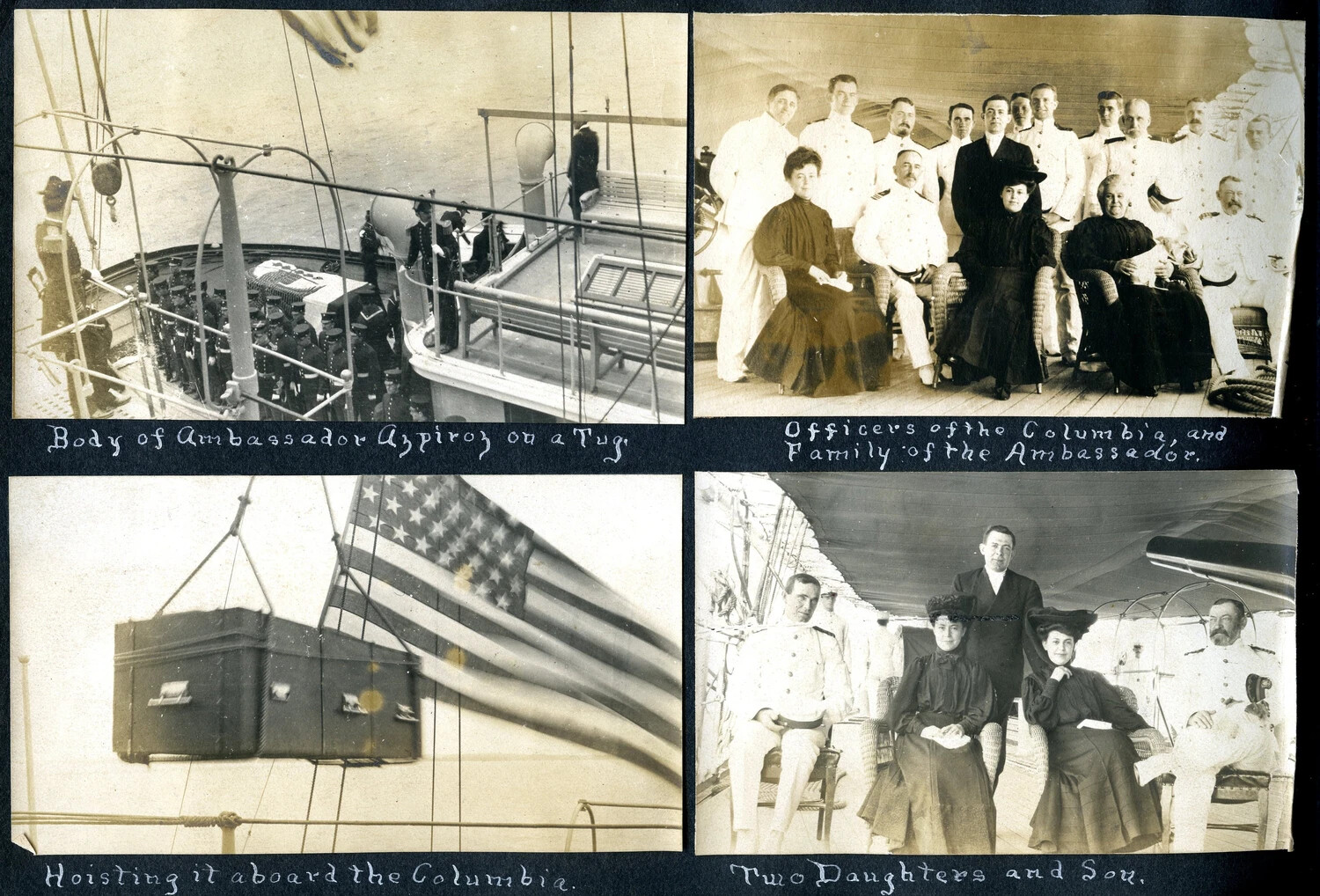 USS Columbia Receives the Remains of Ambassador Azpiroz