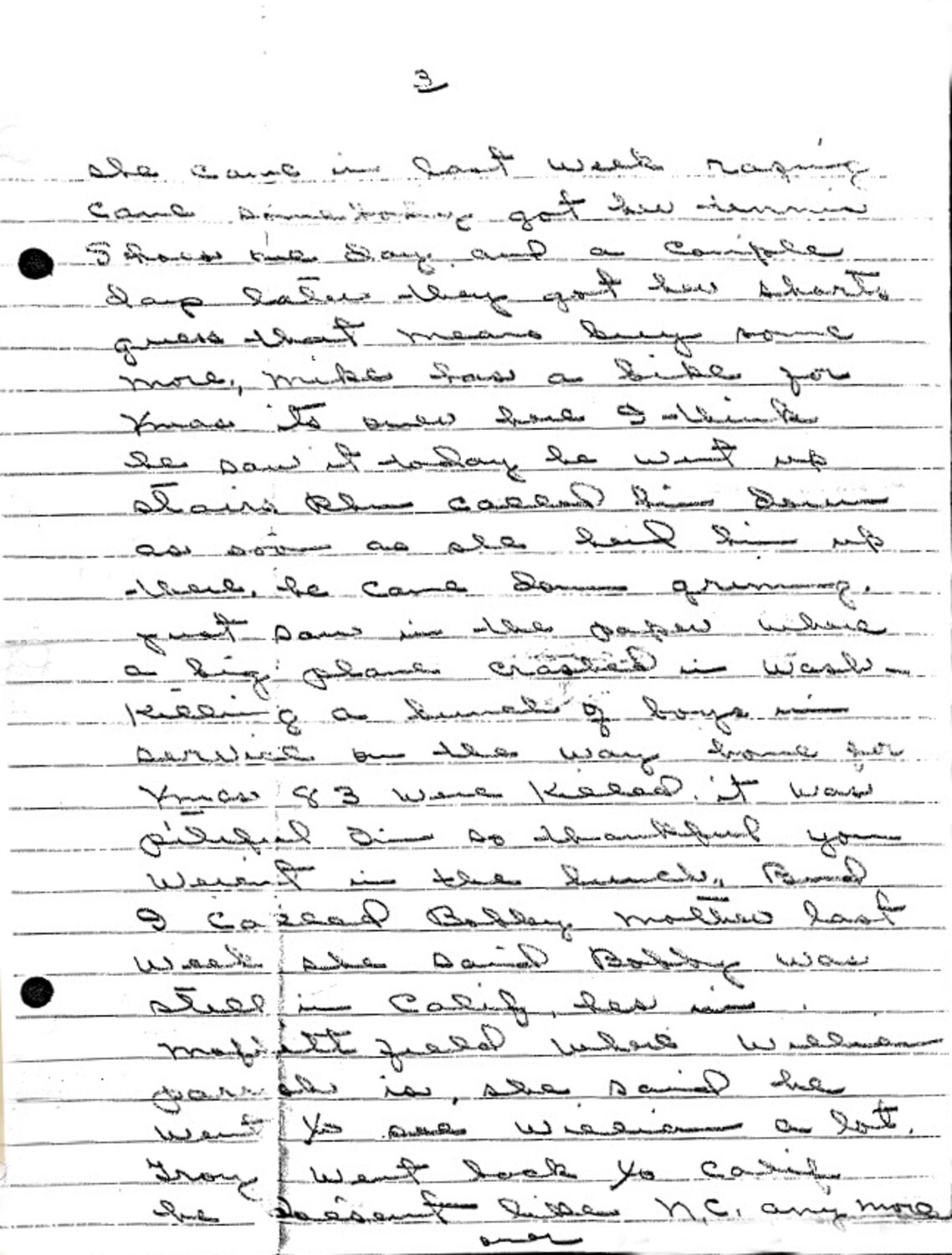 Handwritten Letter, Page 3 (Korean War Era Home-Front Correspondence), Bancroft/Mounce Collection