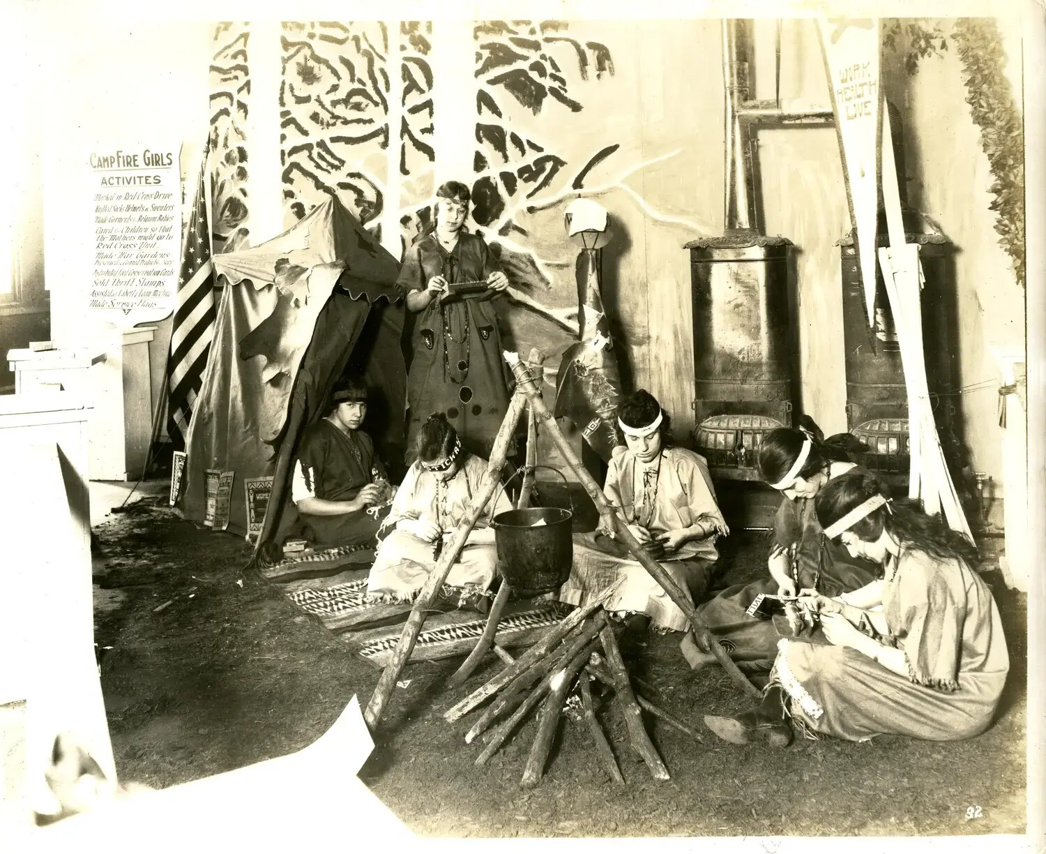 Camp Fire Girls War Service Exhibit, WWI War-Work Exposition, Cincinnati, Ohio, c. 1918