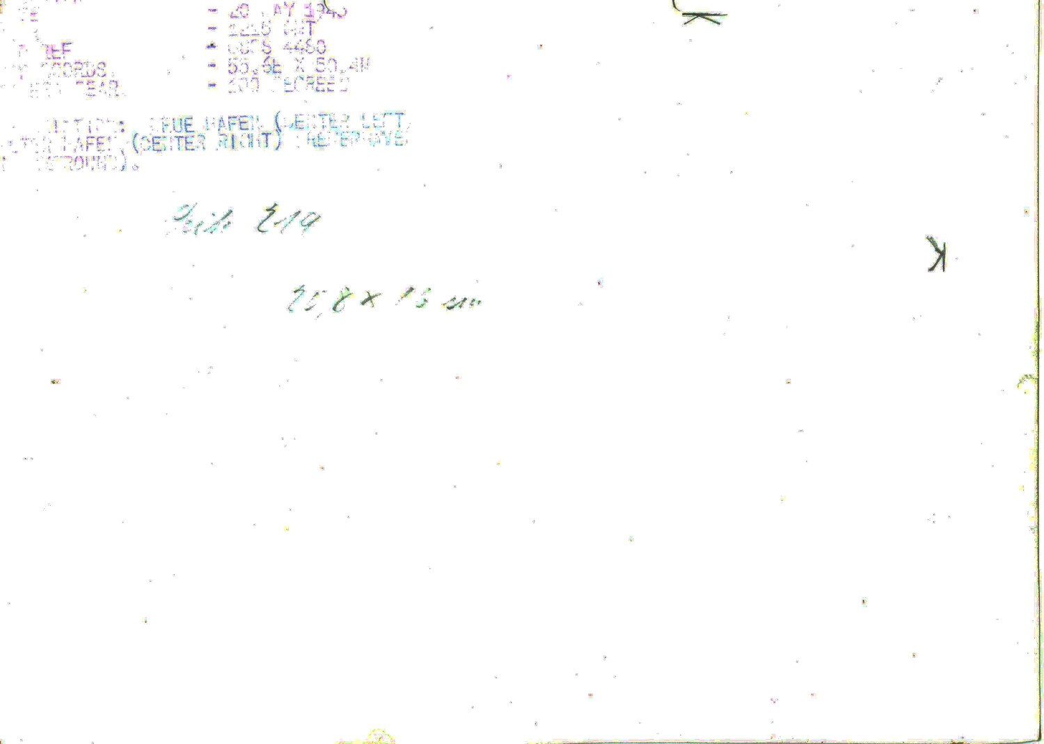 Verso of WWII Aerial Reconnaissance Photograph - Harbor Basin Data Card, Bremen/Wesermünde Area, Germany, 1945