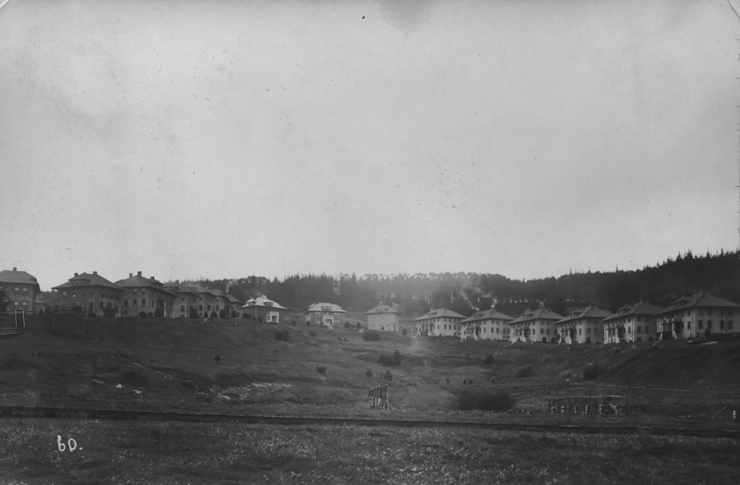 Panoramic View of Officers' Quarters, 'Infantry Terrace,' Presidio, Early-to-Mid 20th Century