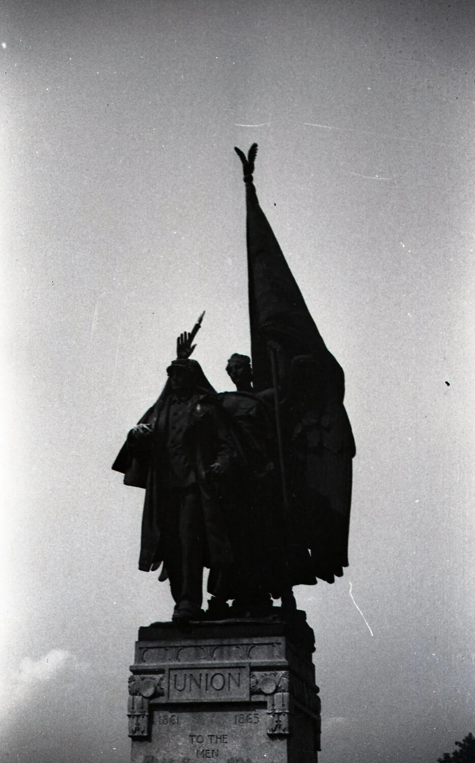 Civil War Union Soldiers' Monument, Low-Angle View, c. 1940s