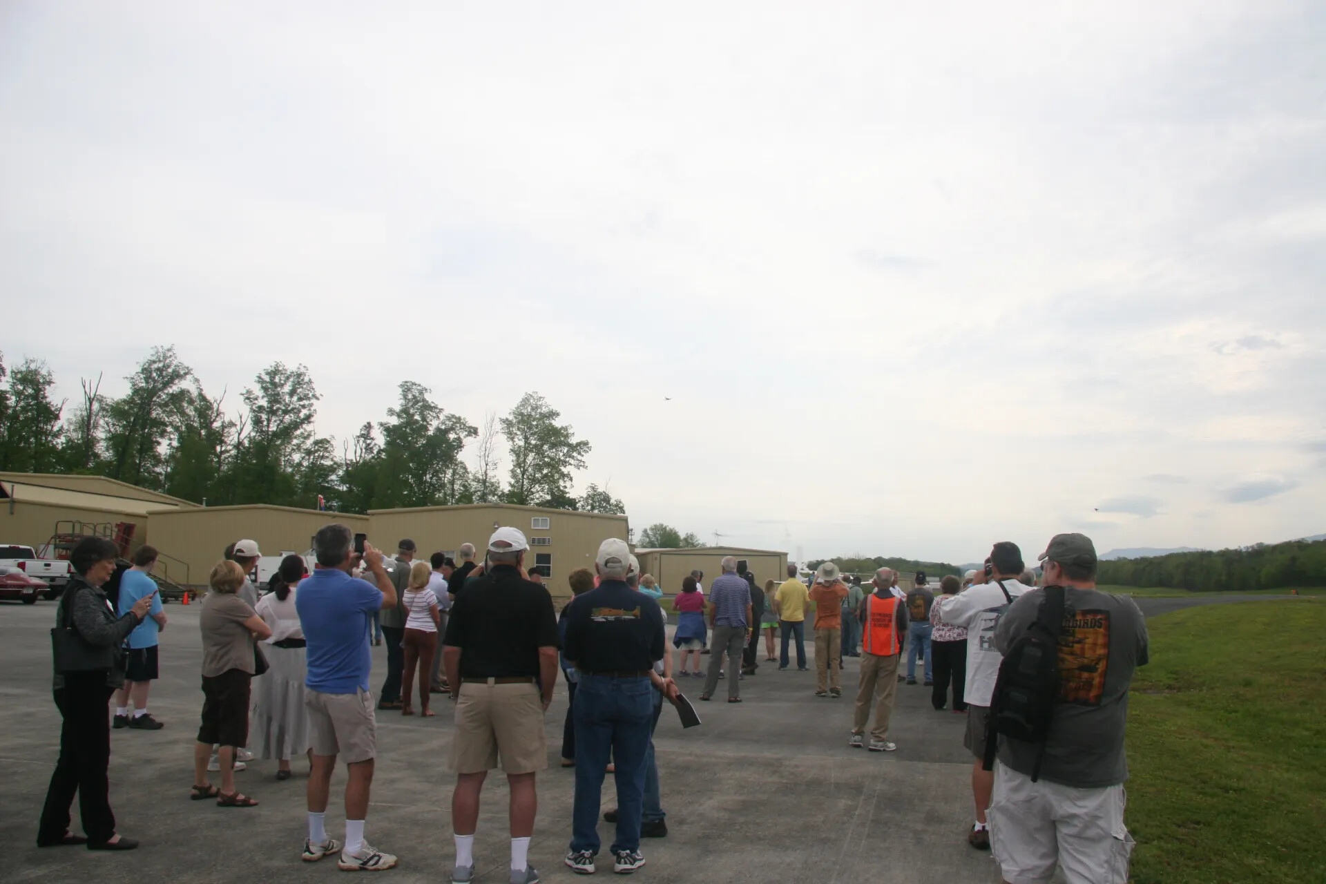 Crowd Watching Aircraft Flyover at Airfield During Operation Tailwind Reunion Event, 30 April 2016