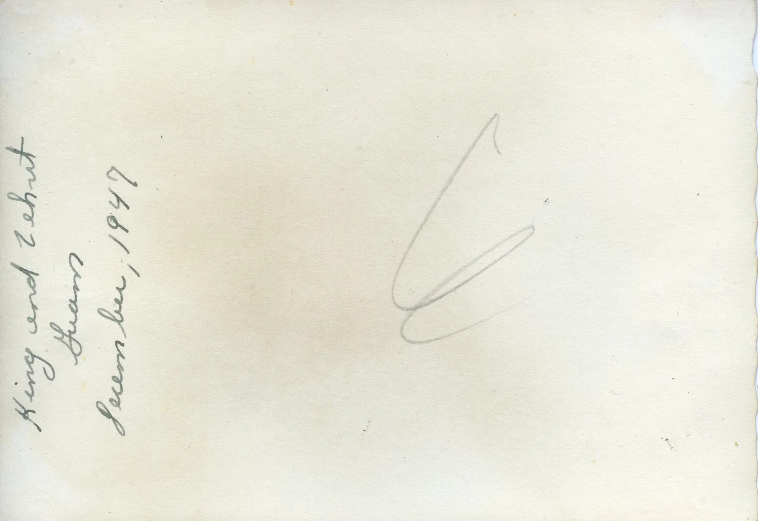 Verso Inscription: 'King and Zehrit, Guam, December, 1947'