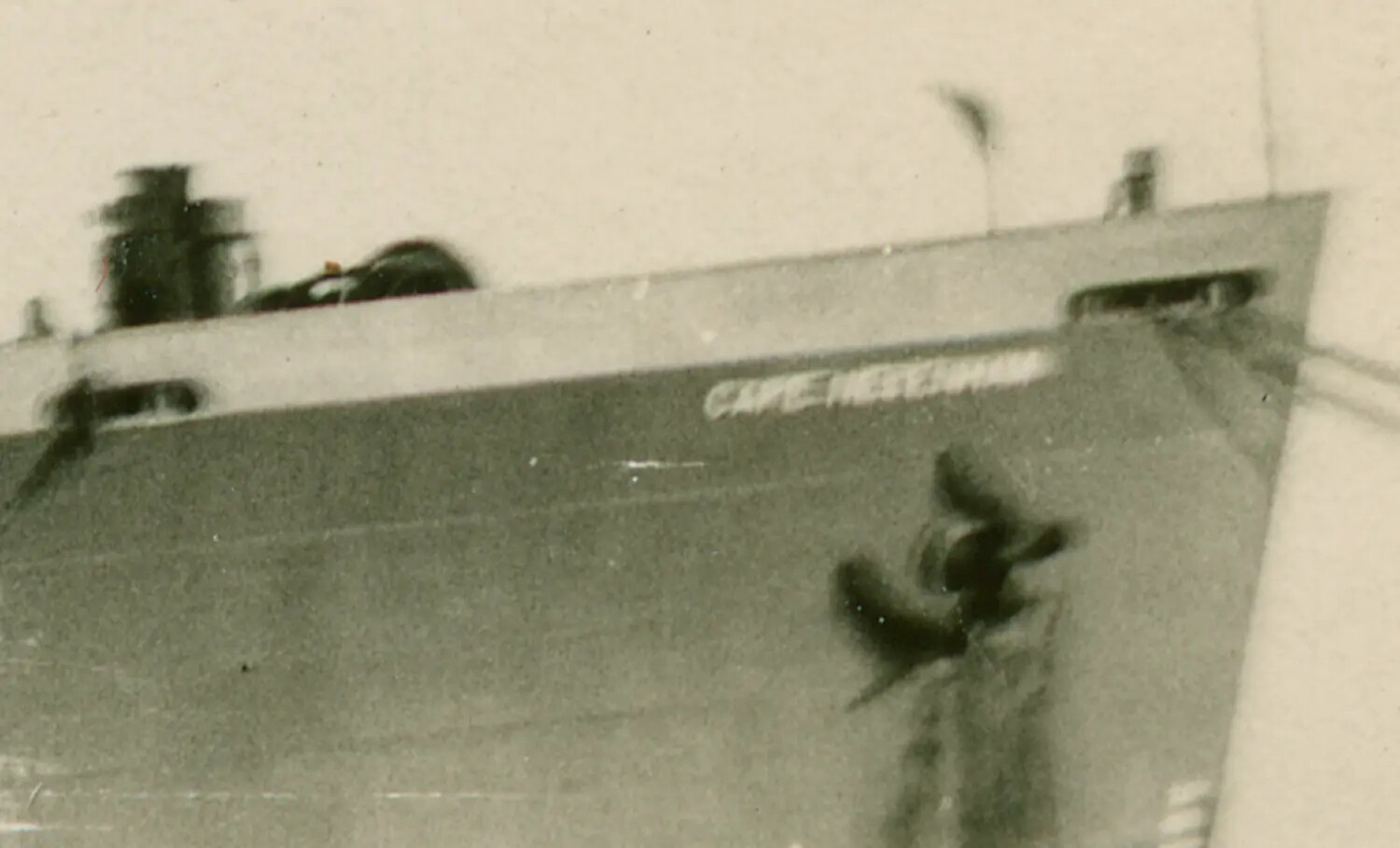 Bow of the Troop/Cargo Ship Cape Newenham