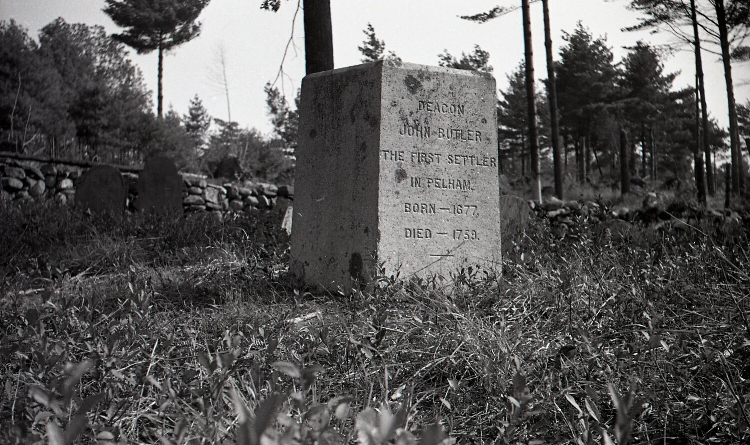 Memorial Marker for Deacon John Butler, First Settler of Pelham