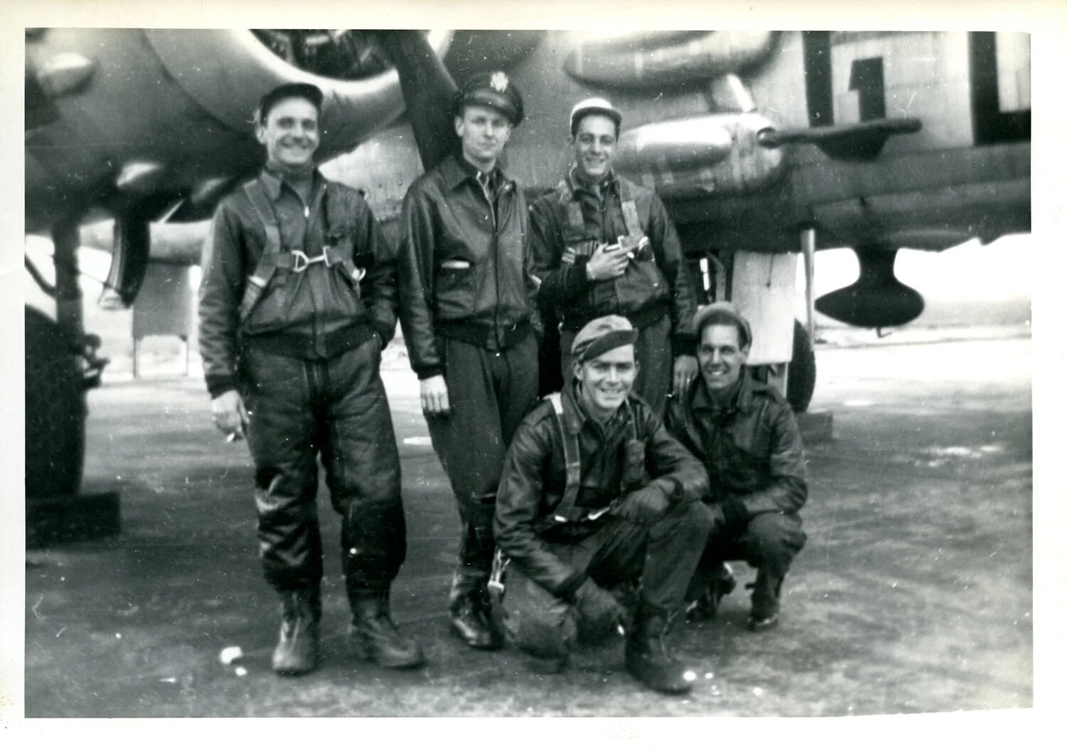 B-25 Mitchell Bomber Crew Group Portrait, 345th Bombardment Group, Ie Shima, WWII Pacific Theater