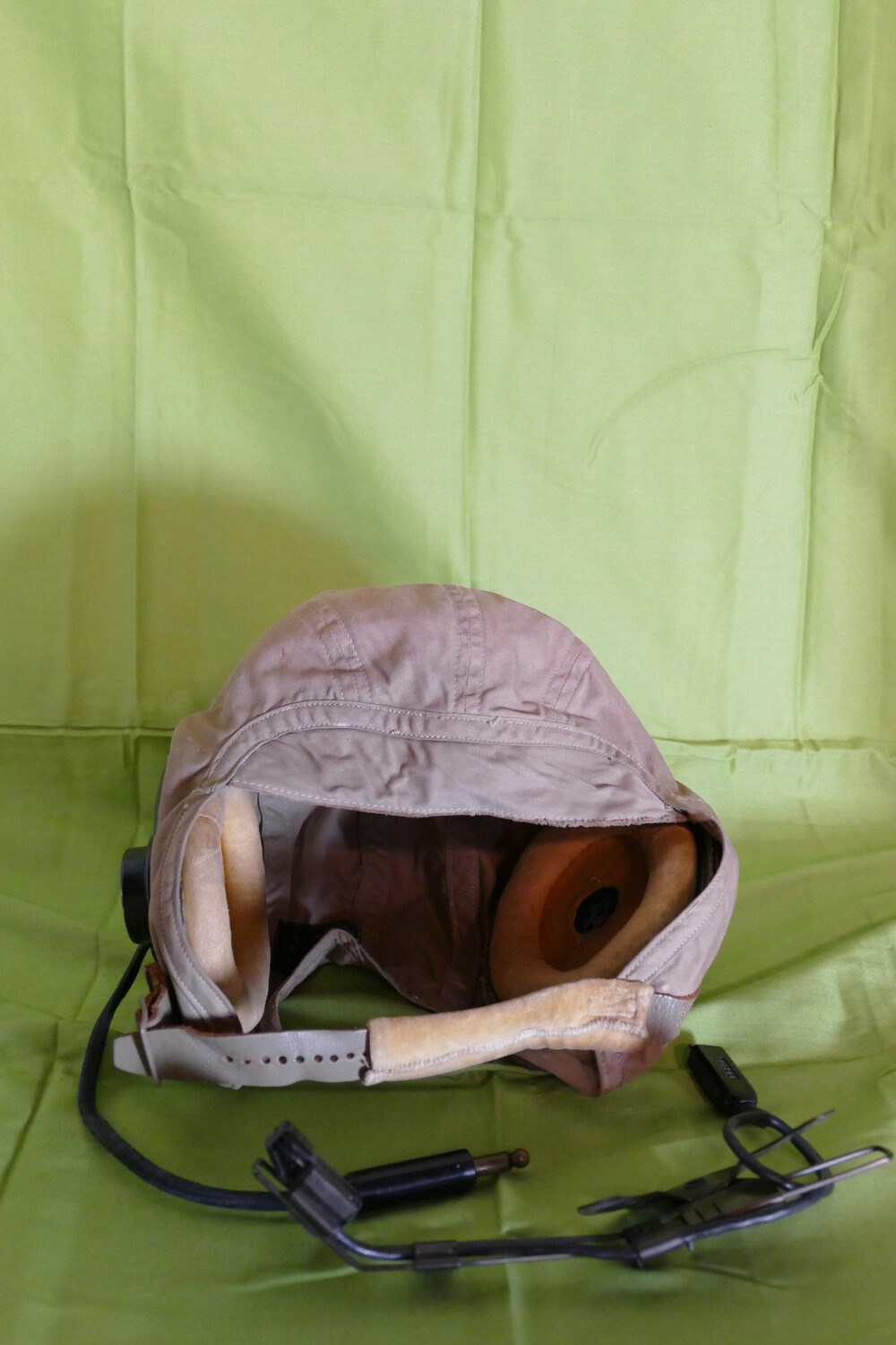 U.S. Navy Cloth Flying Helmet, Lt. Bancroft, Korean War Era