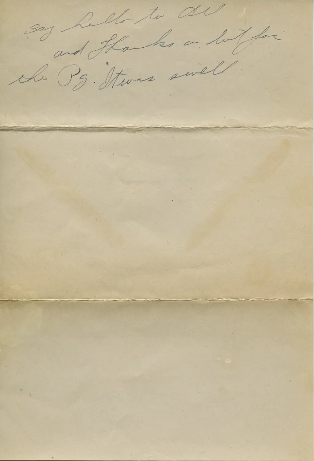 Handwritten Letter, Final Page - Moon/Sammiet WWII Correspondence Collection