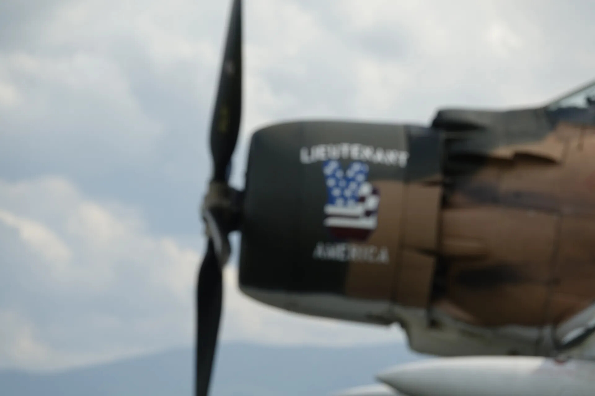 A-1 Skyraider 'Lieutenant America' Nose Art and Propeller, Airshow Event, May 2019