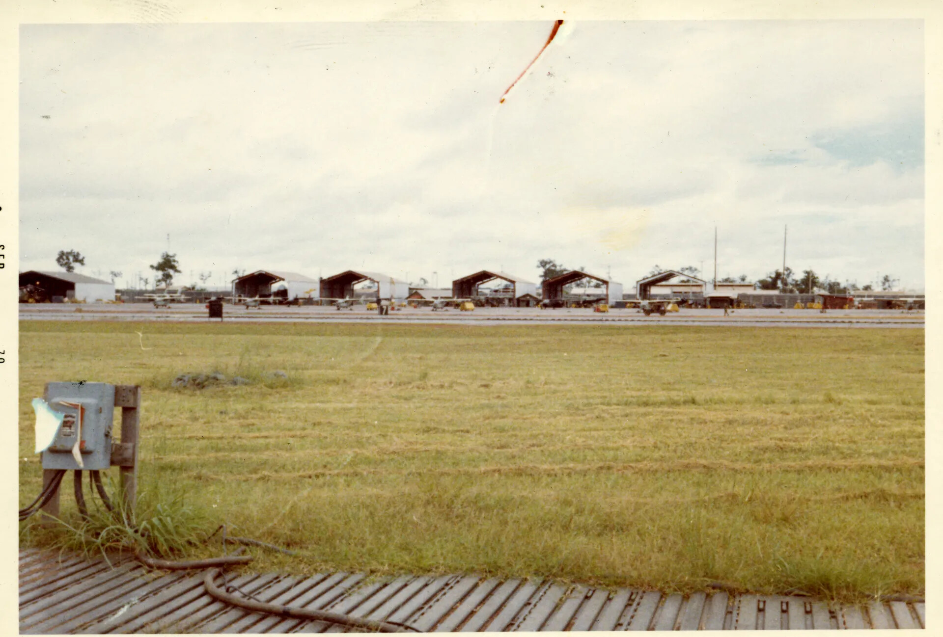 Flight Line View with Aircraft Revetments, Nakhon Phanom RTAFB (NKP), Vietnam War Era, c. September 1970