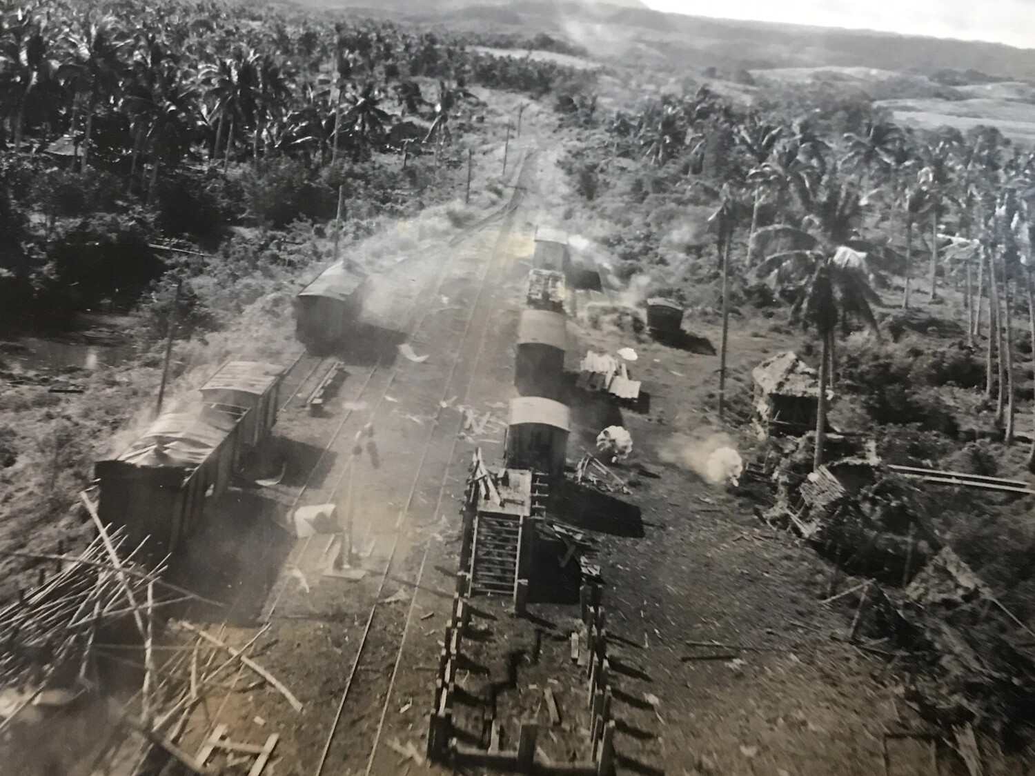 Low-Level Air Attack on a Japanese Rail Line, Southwest Pacific Theater, World War II