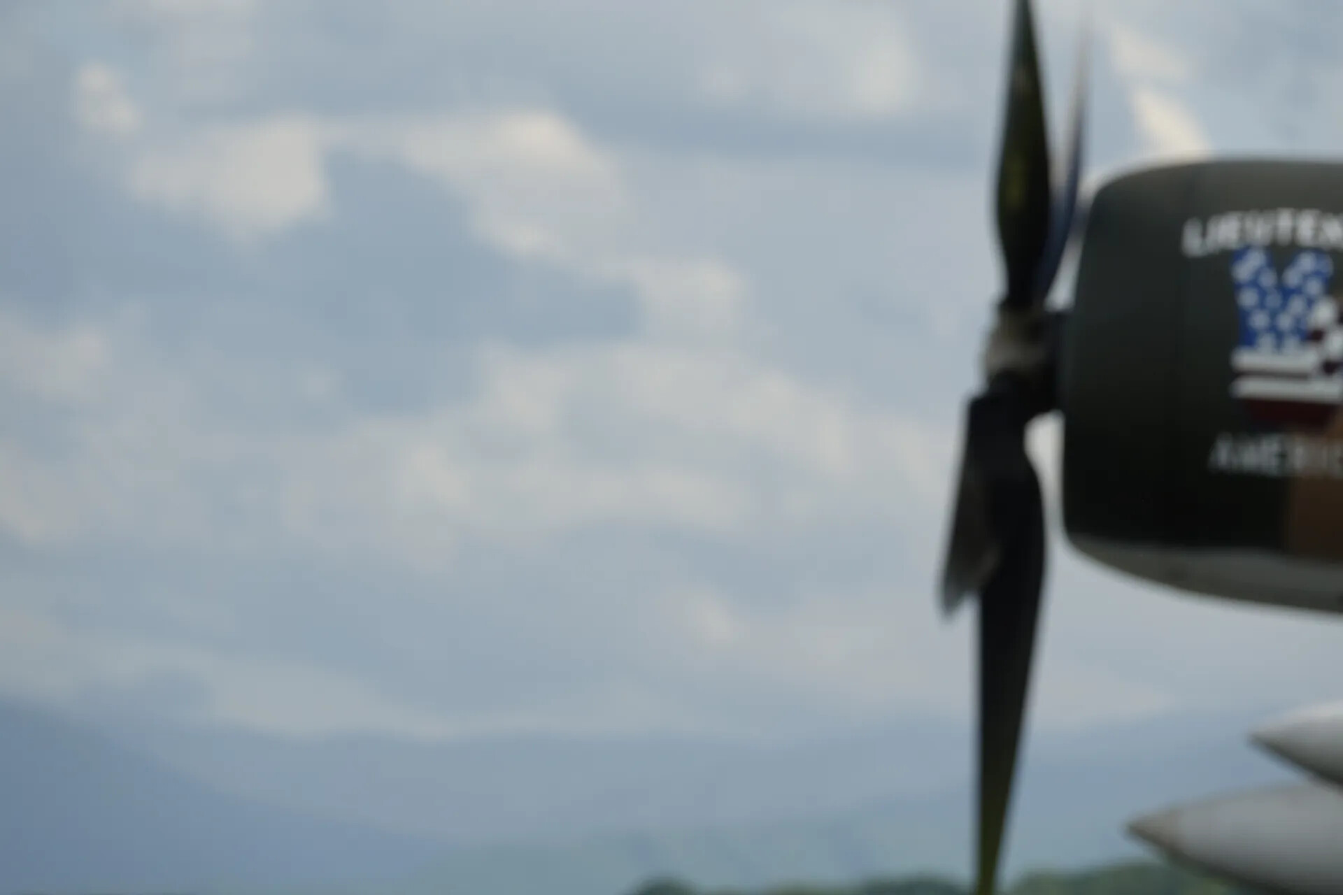 Out-of-Focus Propeller Aircraft Nose Detail, Reunion Event